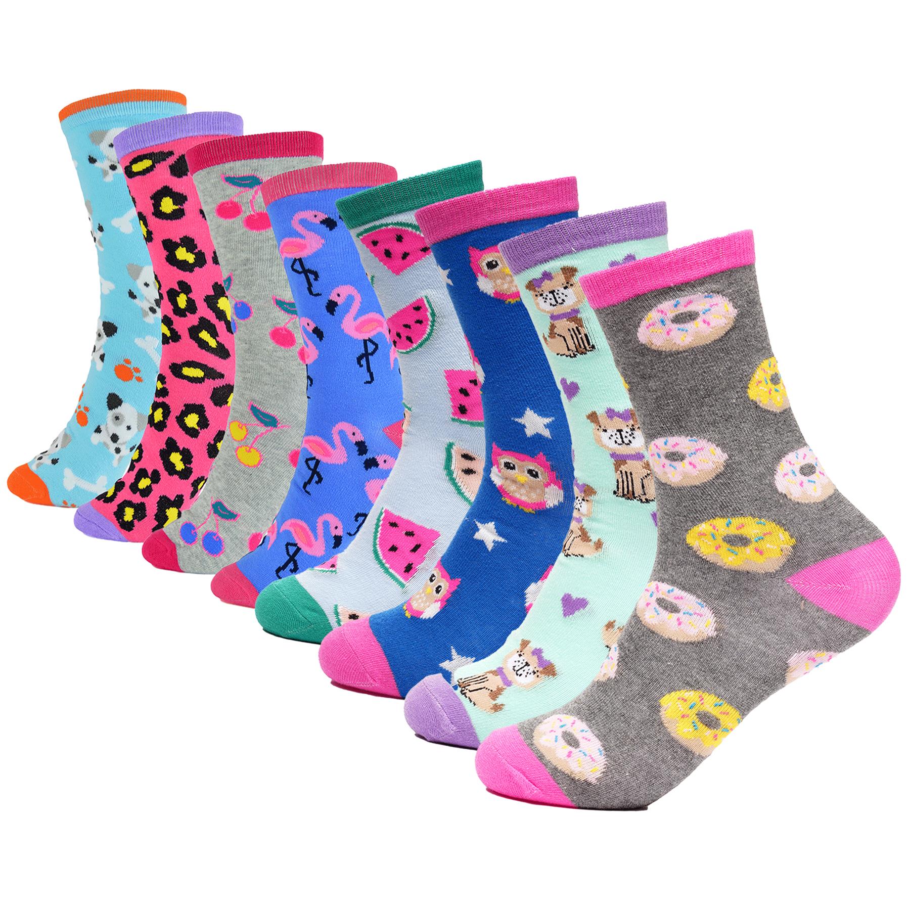 A2Z Ladies Novelty Crew Cotton Socks Comfortable Pack Of 4 Women Socks