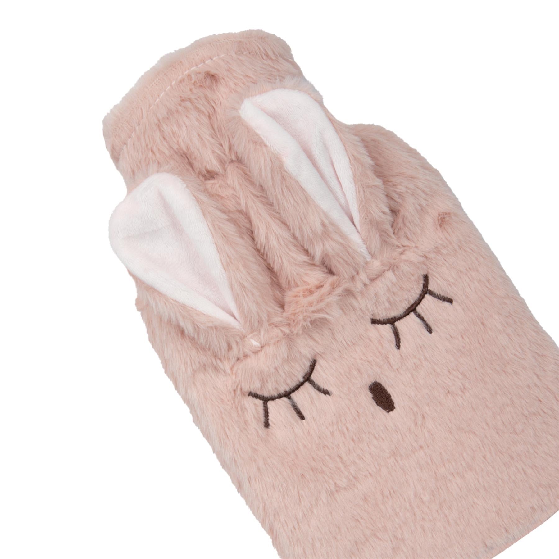 A2Z Hot Water Bottles 3D Animal Bunny 1 Liter Cosy Fleece Cover Heat Therapy