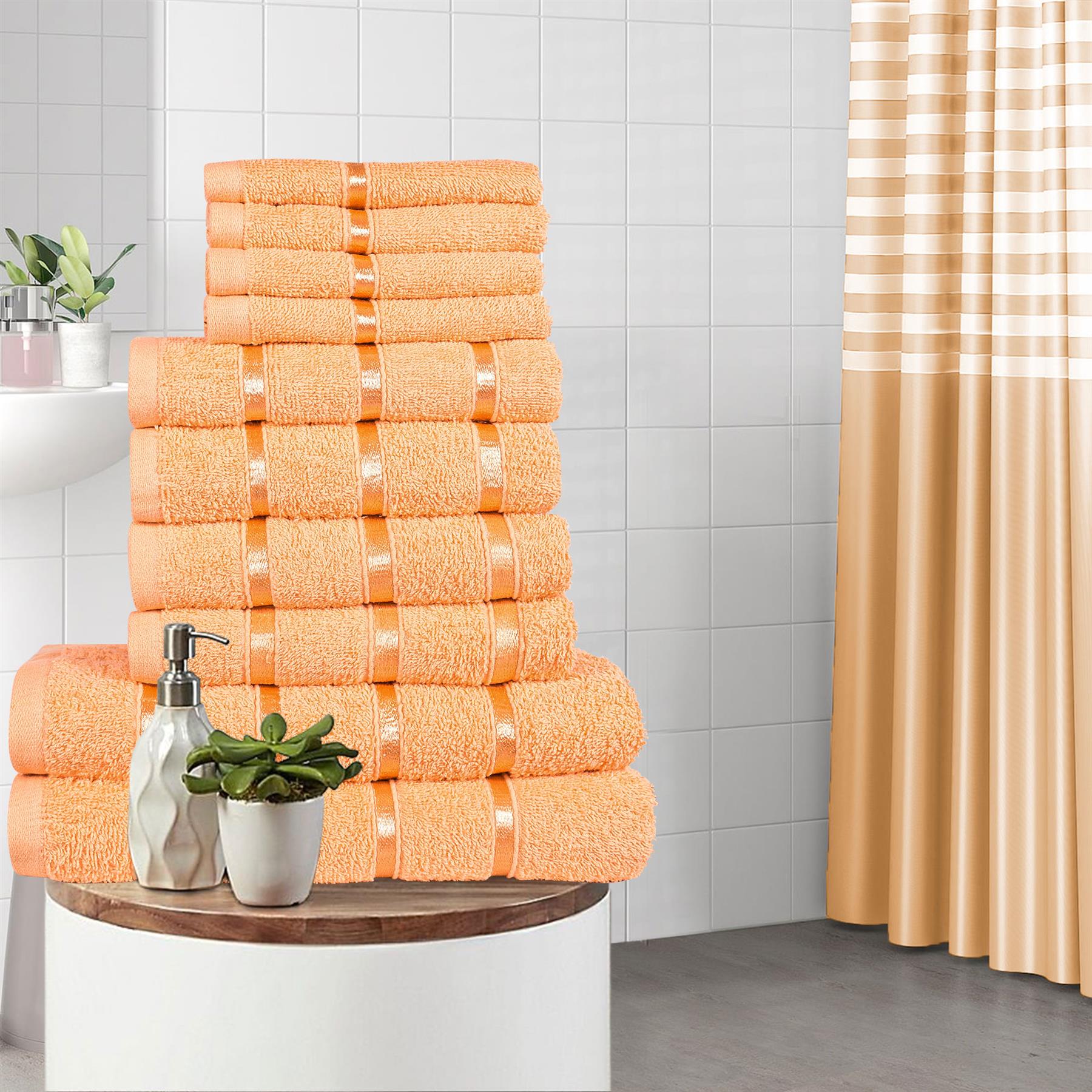 Luxurious 10 Piece Towel Bale Set 100% Cotton Super Soft Absorbent 500 GSM