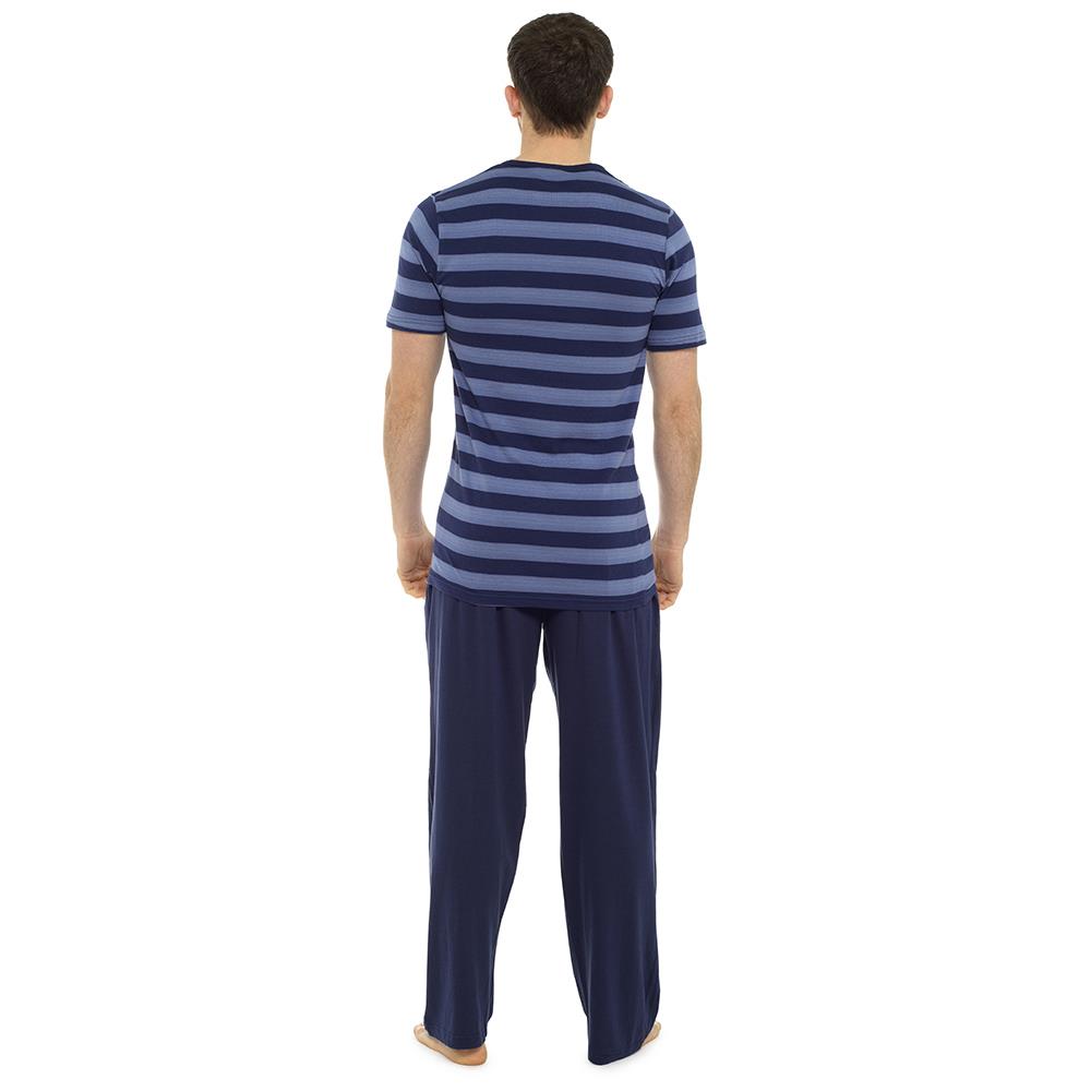 A2Z Men's Cotton Jersey Striped Pyjama Short Sleeve Tee Sleepwear Loungewear Pjs