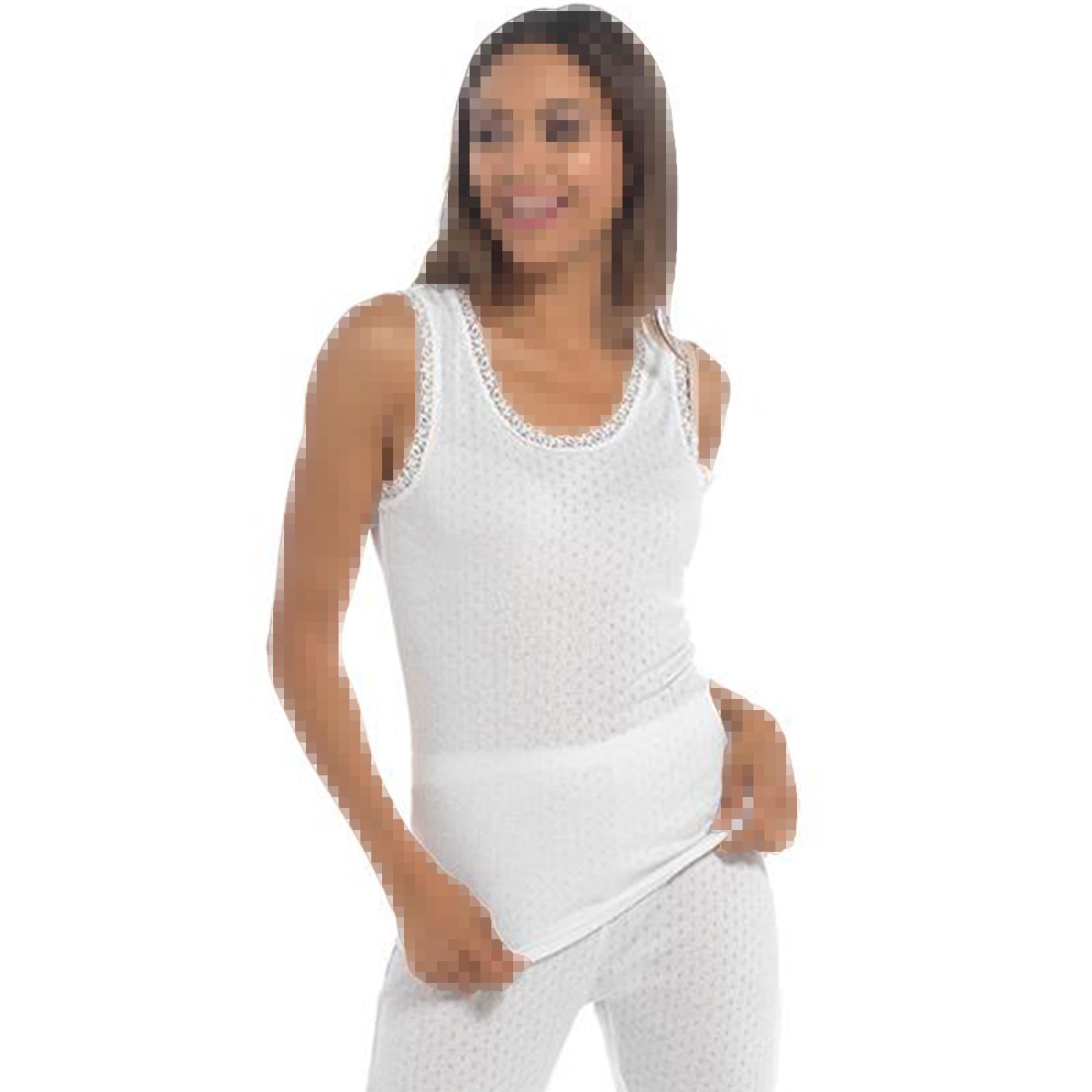 A2Z Ladies Pointelle Thermal Vests Sleeveless Vest Top 0.75 Tog Warmer T Shirt