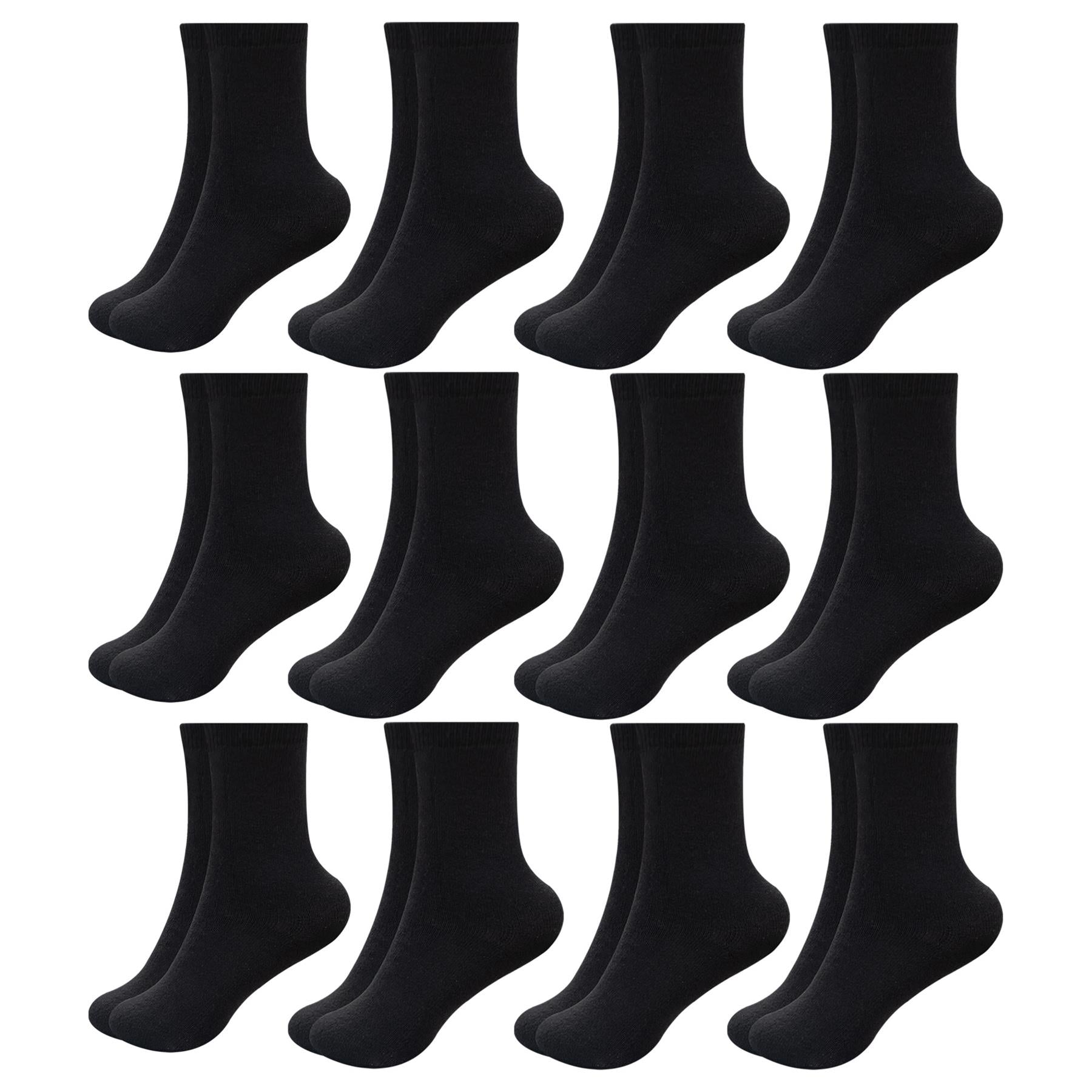 Kids Girls Boys 12 Pack Thermal Sock Winter Warm Thick Insulated Cosy Socks