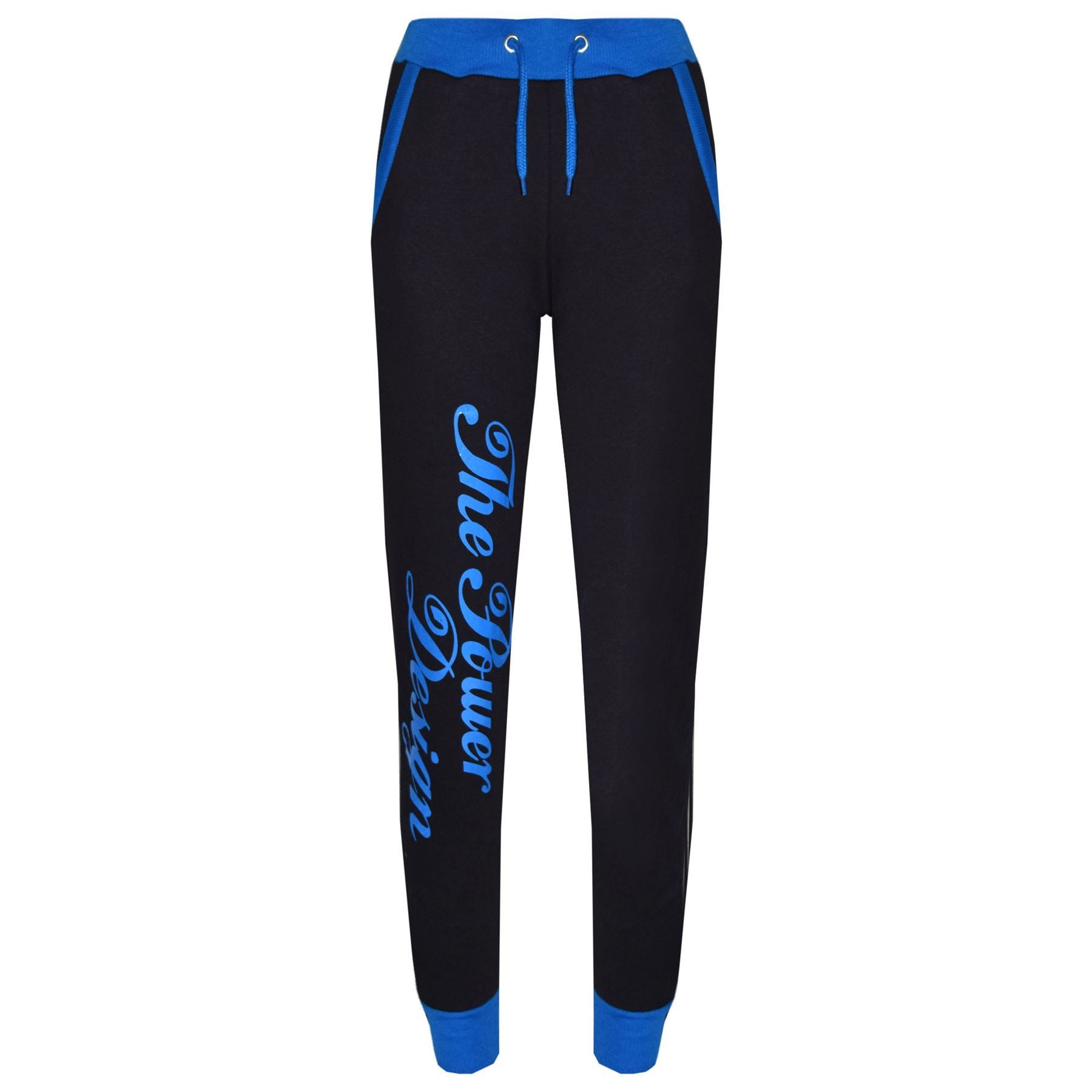 Kids Girls Boys The Power Design Jogger Blue Tracksuit