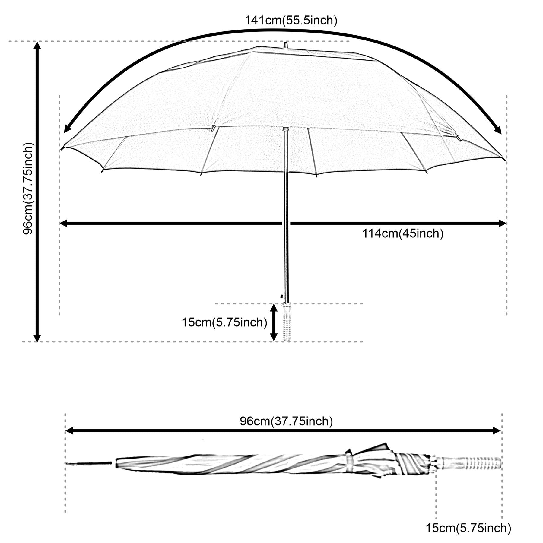 A2Z Golf Umbrella Super Deluxe Auto Open Wind Rain Resitant Asst Stripes Canopy