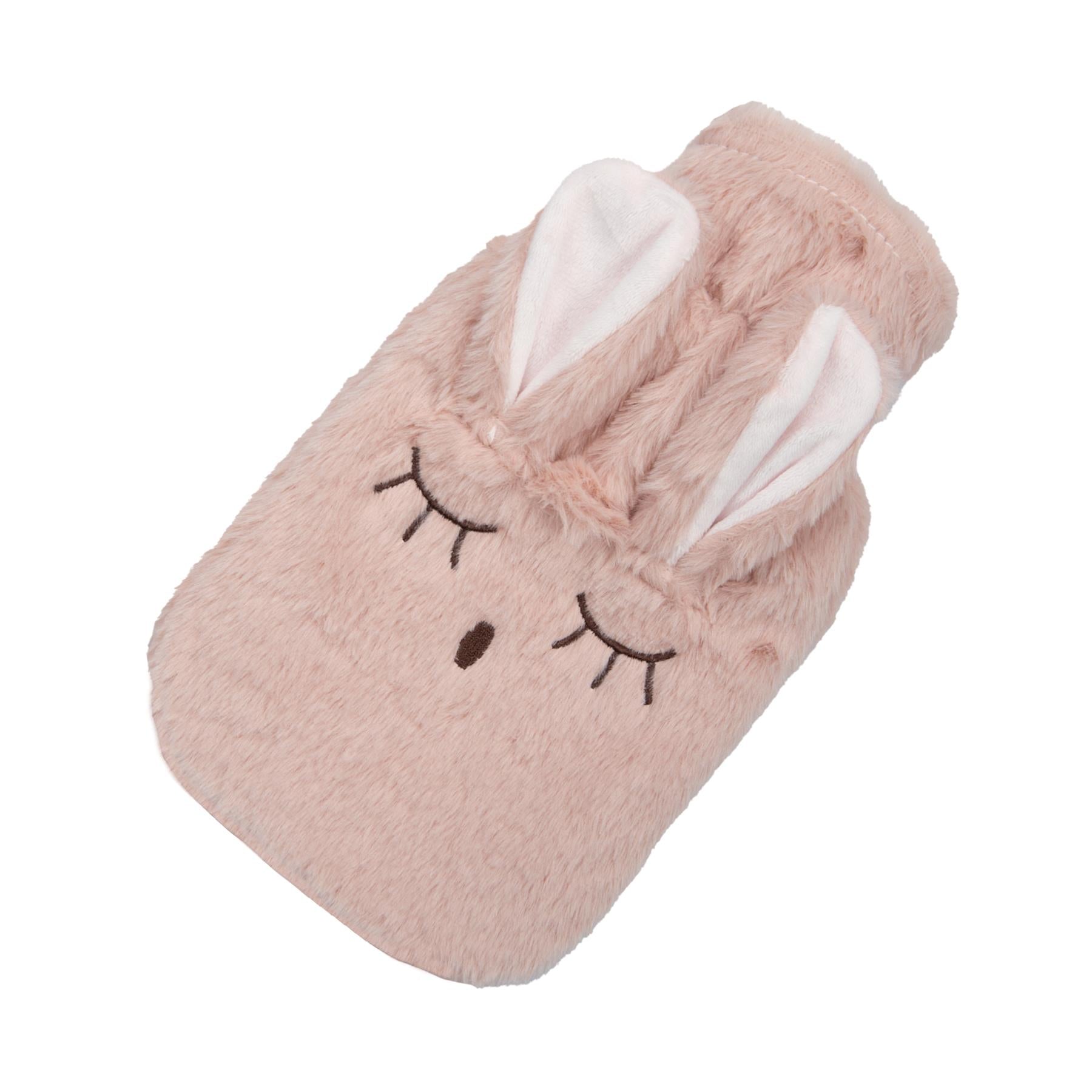 A2Z Hot Water Bottles 3D Animal Bunny 1 Liter Cosy Fleece Cover Heat Therapy