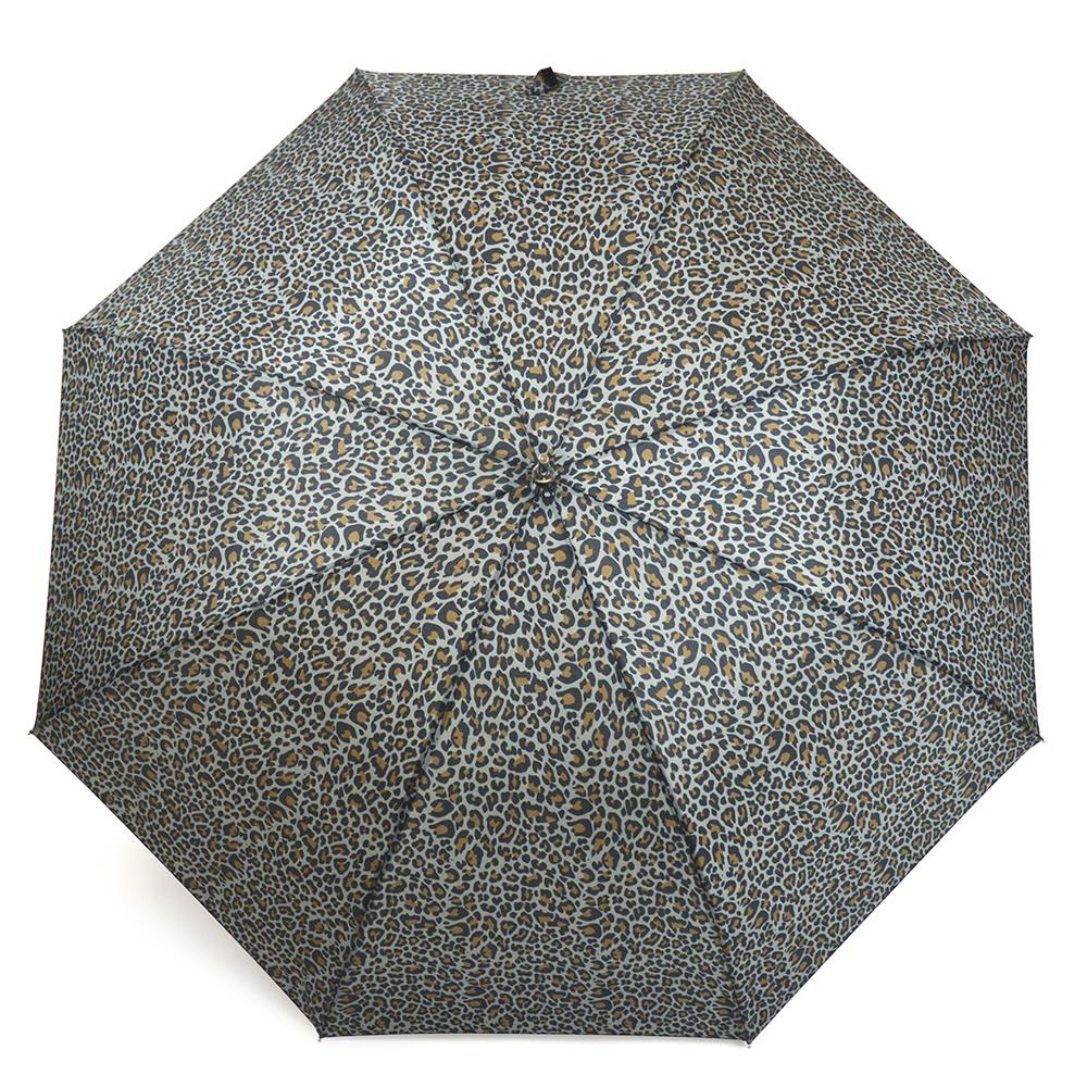 A2Z Ladies Leopard Walking Umbrella Soft Crook Handle Women Brolly 58cm Canopy