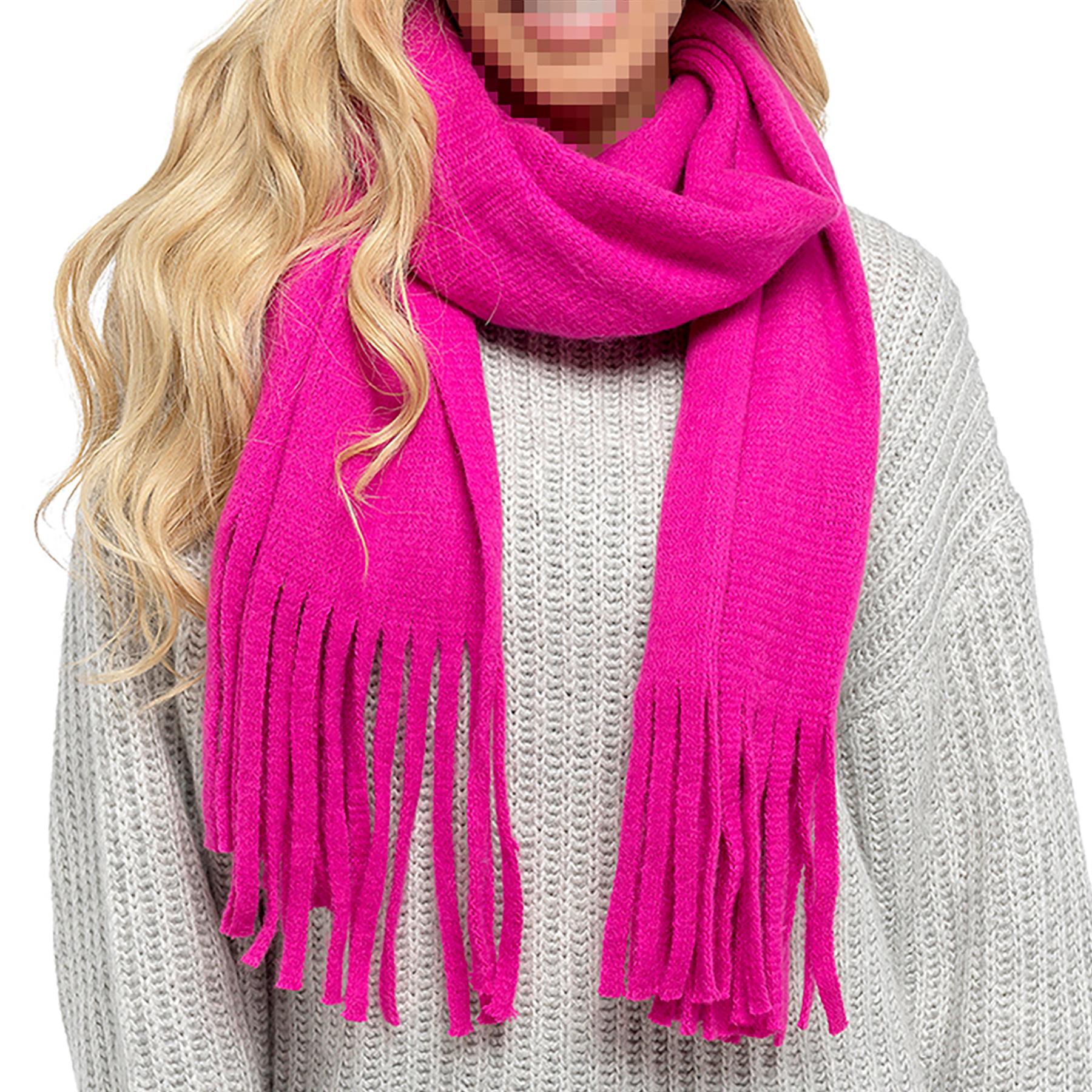 A2Z Ladies Plain Scarf Cashmere Muffler With Tassel Wrap For Cold Weather Scarve