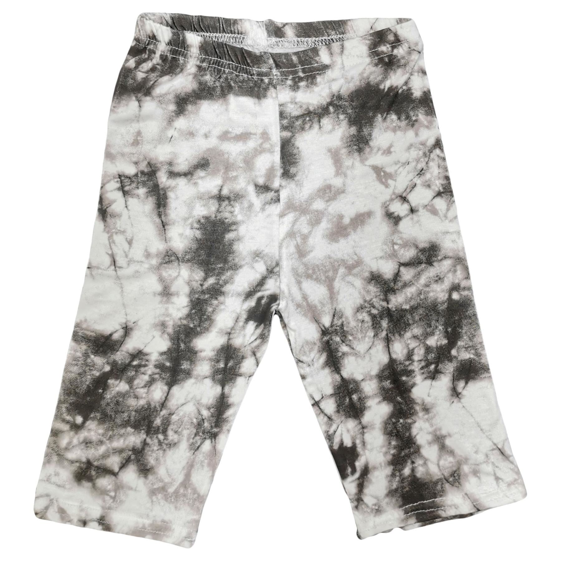 Kids Girls Cycling Shorts Tie Dye Print Gym Summer Short Knee Length Half Pants