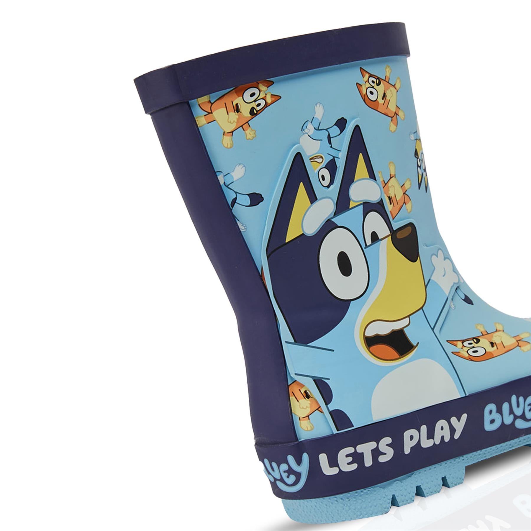 Kids Girls Boys Wellies Bluey Rubber Welly Rain Boot Anti-Skid Wellington Boots