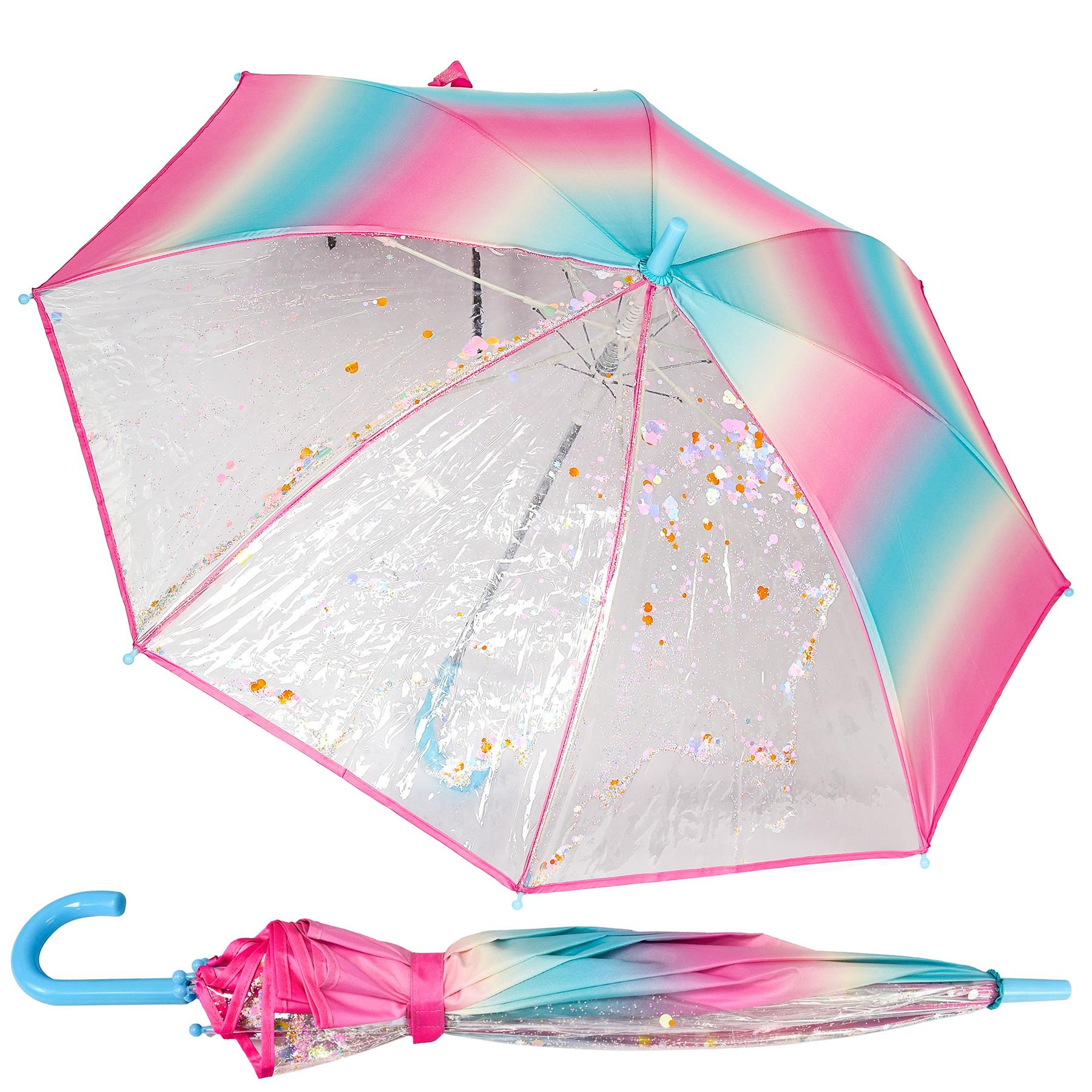 A2Z 4 Kids Stick Umbrella Rainbow Walking Umbrellas Wind Water Proof 110cm Brolly