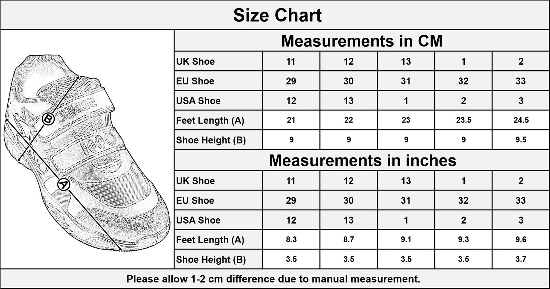 Boys School Shoes Official Licensed Sonic Sneaker Touch Fasten Athletic Trainers