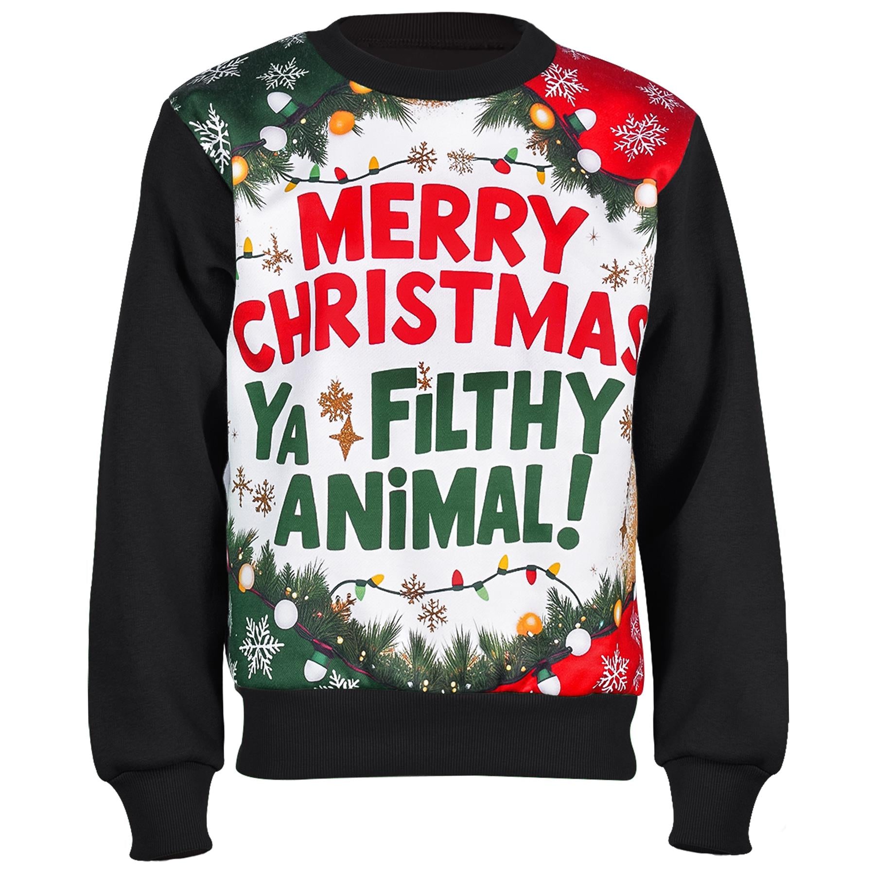 A2Z Mens Women Merry Christmas Ya Filthy Animal Jumper Hoodies Xmas Sweatshirts