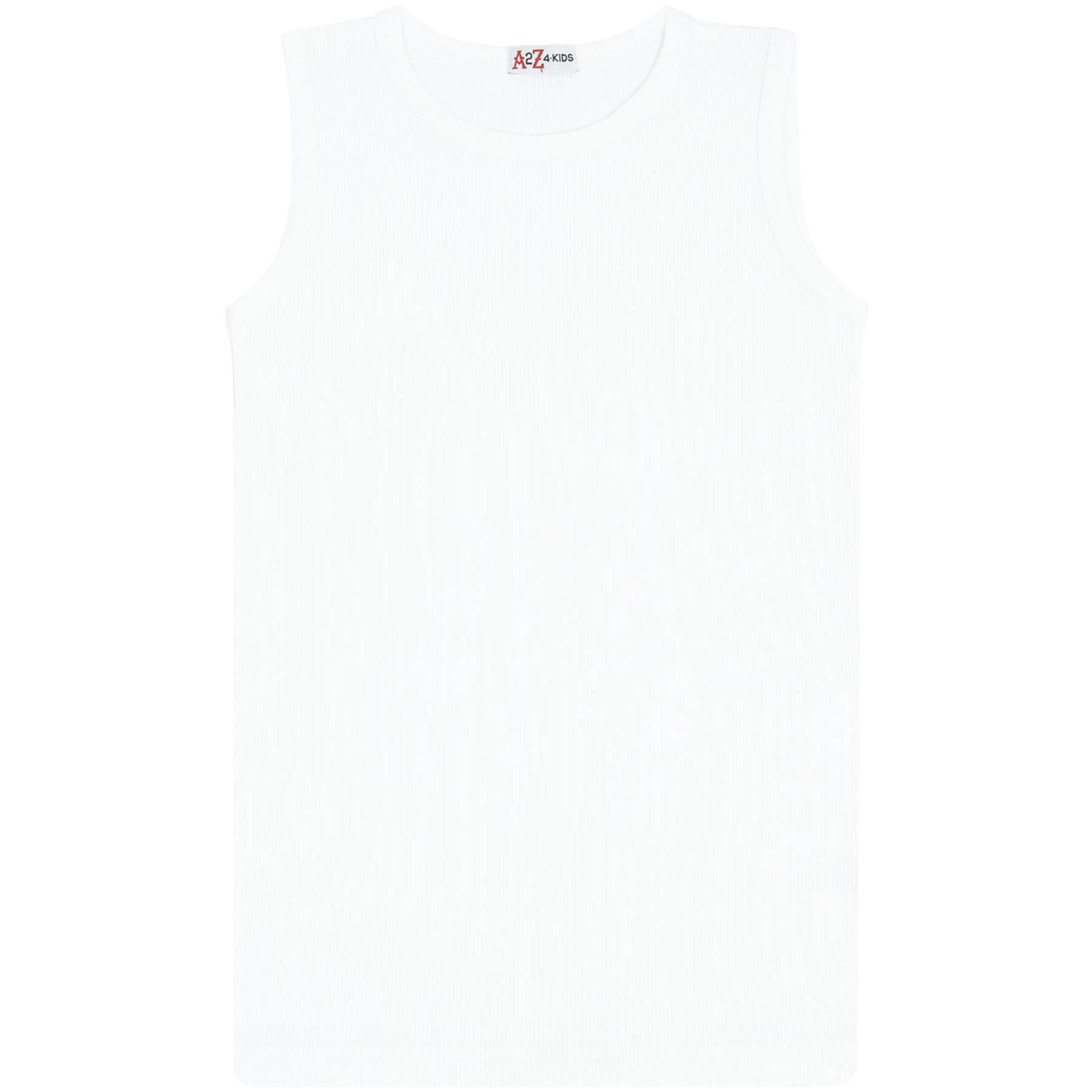 Kids Girls Boys Childrens Vest Top Tank Top Fitted 100% Rich Cotton 2-13 Years