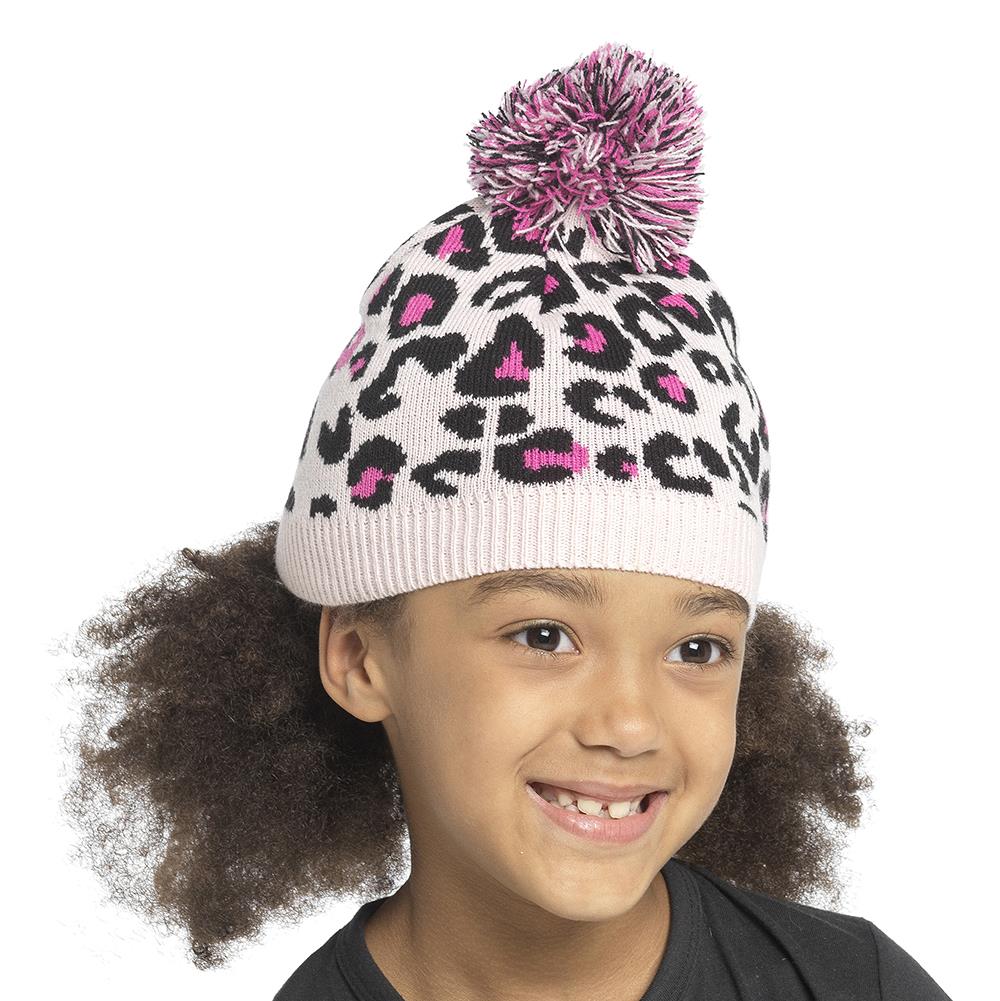 A2Z 4 Kids Girls Hat Jacquard Knit Bobble Beanie Pom Pom Winter Warm Cozy Hats