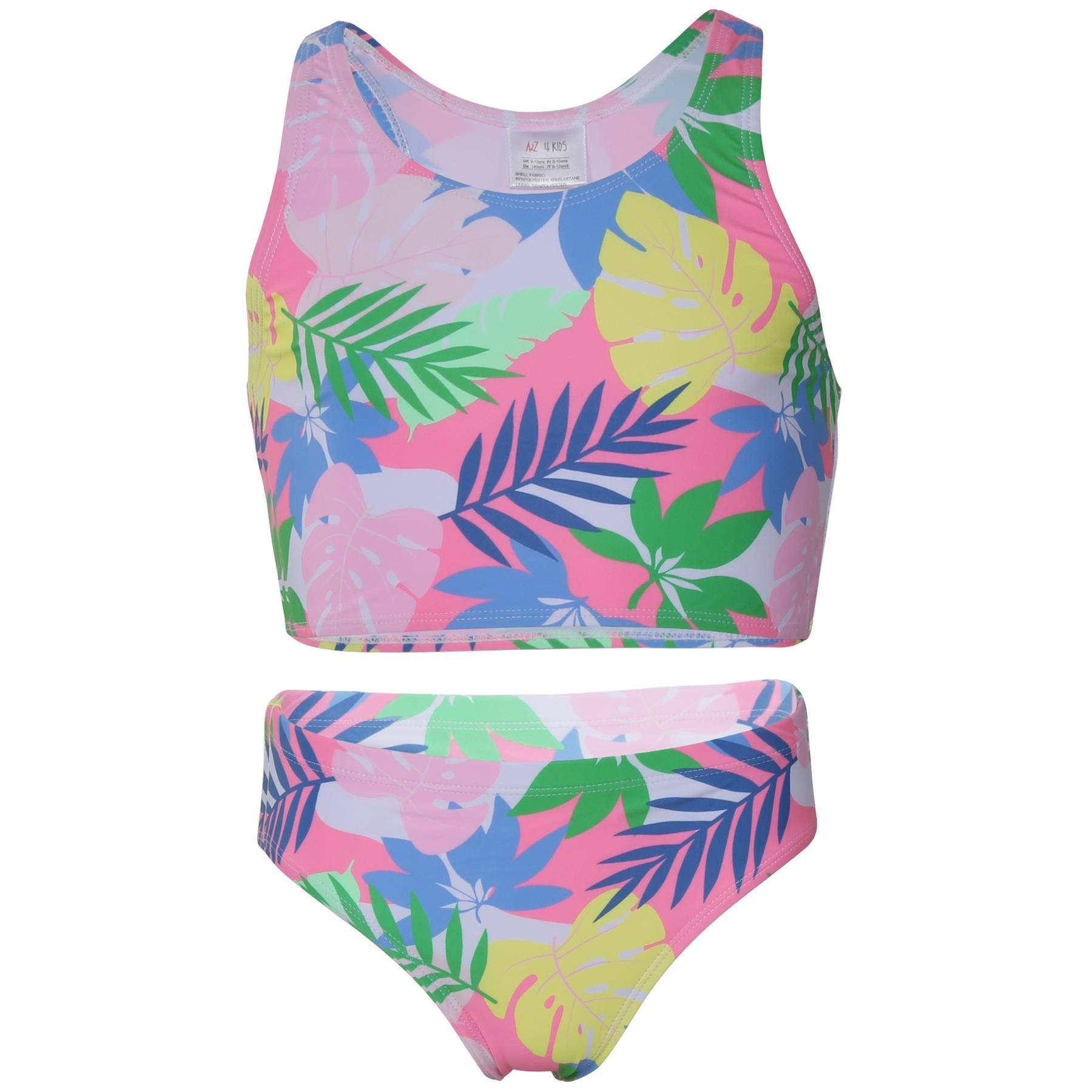 A2Z 4 Kids Girls Two-Piece Swimming Suit Tropical Leaf Swimwear Summer Outfit