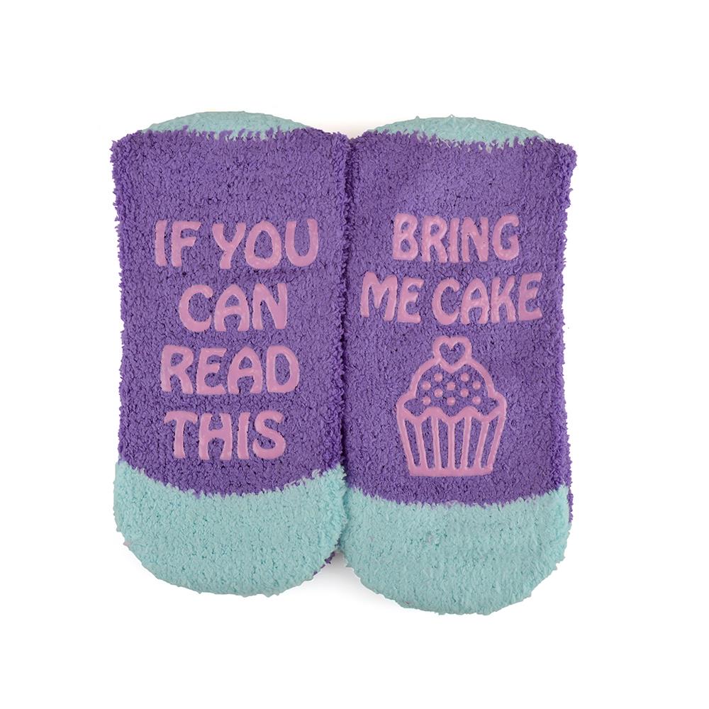 A2Z Womens Novelty Socks Slogan Sole Gripper Cosy Super Soft Funky Winter Socks