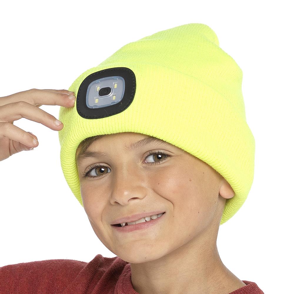 A2Z 4 Kids Girls Boys LED Hats Beanie Light Up Battery Powered Winter Warm Caps