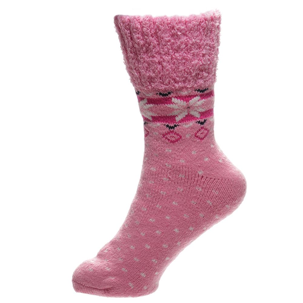 A2Z Ladies Fairisle Thermal Cosy Bed Socks with Grips Extra Warm Winter Footwear