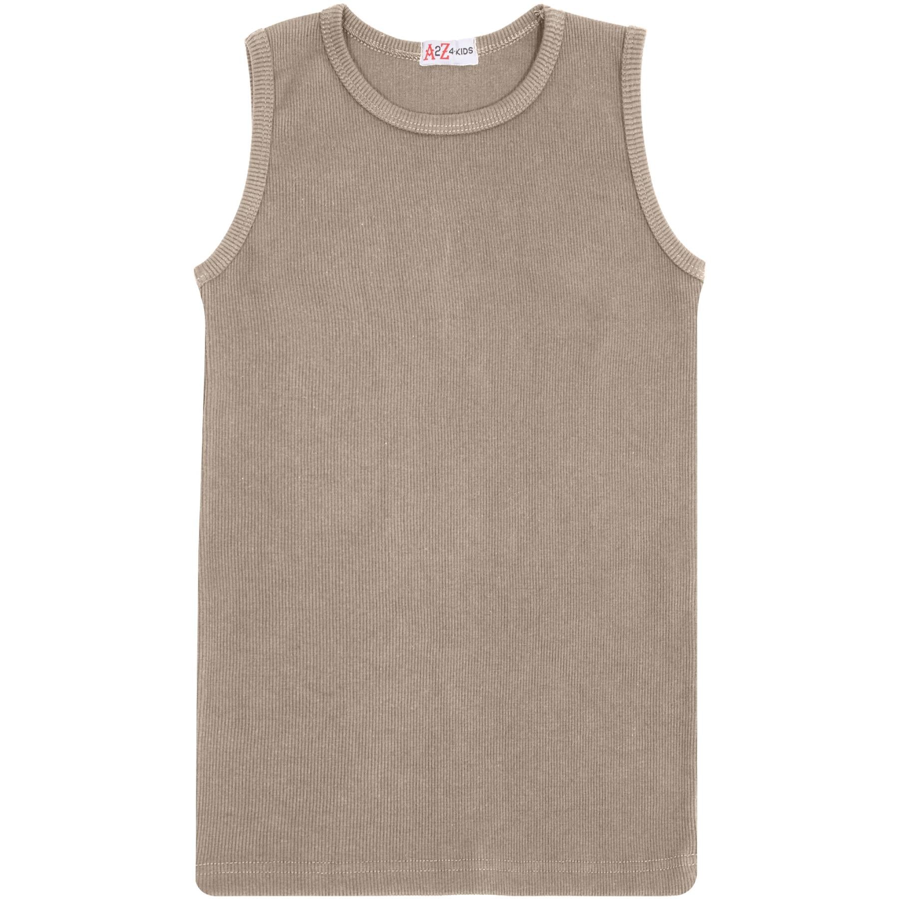 Kids Girls Boys Childrens Vest Top Tank Top Fitted 100% Rich Cotton 2-13 Years