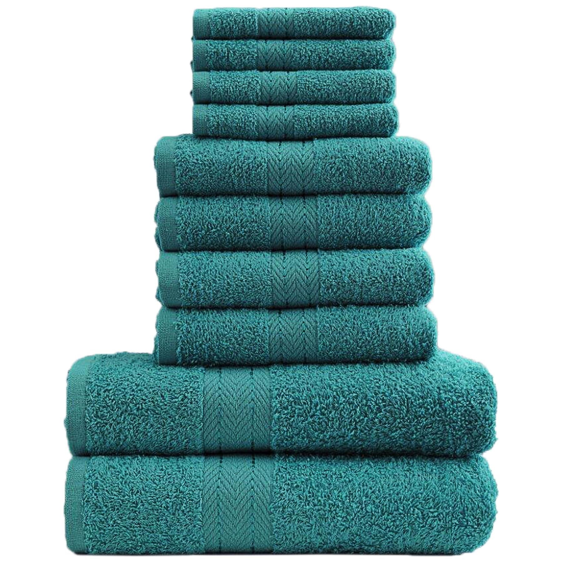 Luxurious 10 Piece Towel Bale Set 100% Cotton Super Soft Absorbent 500 GSM