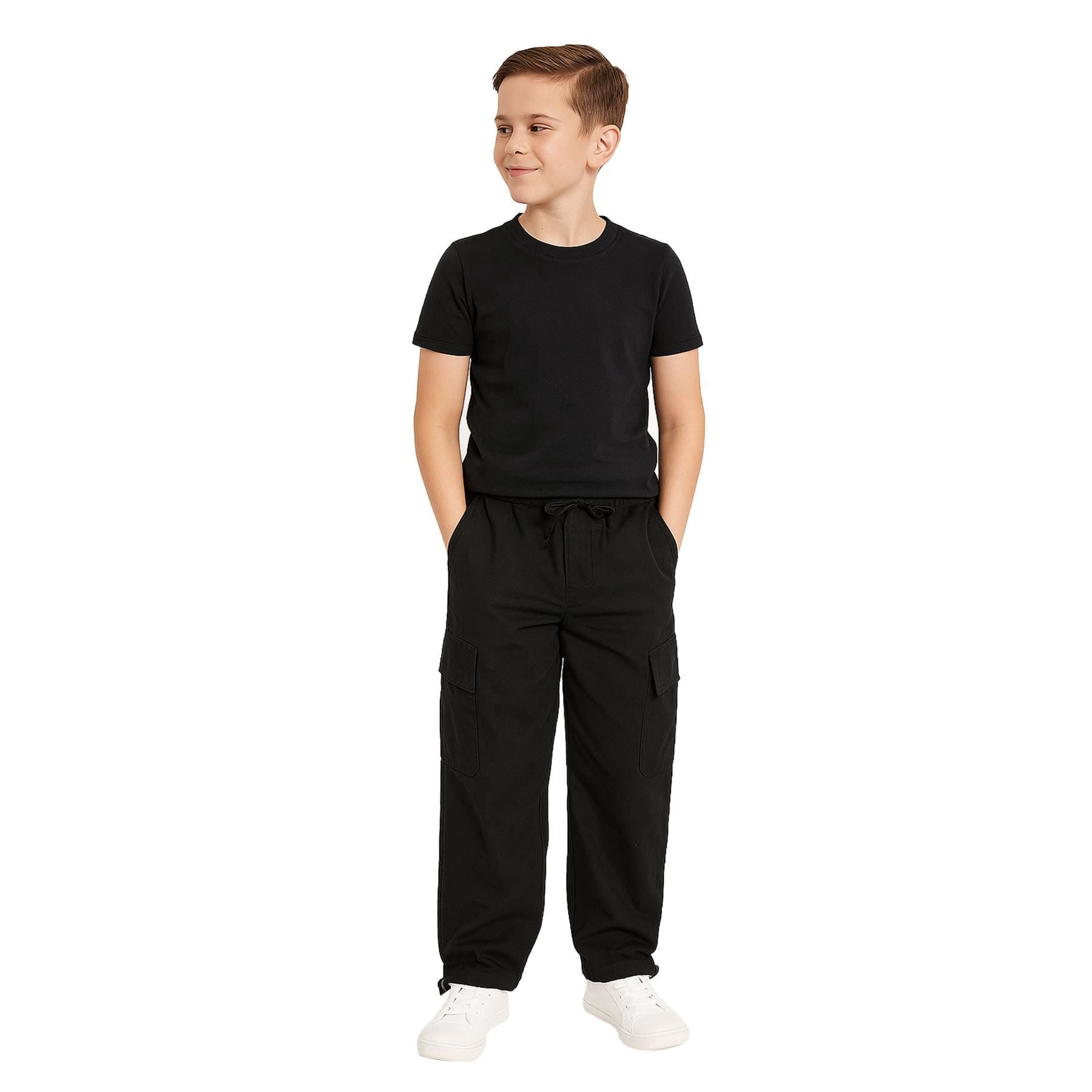 A2Z 4 Kids Boys Girls Cargo Trousers Nylon Utility Pants Adjustable Hem Drawcord
