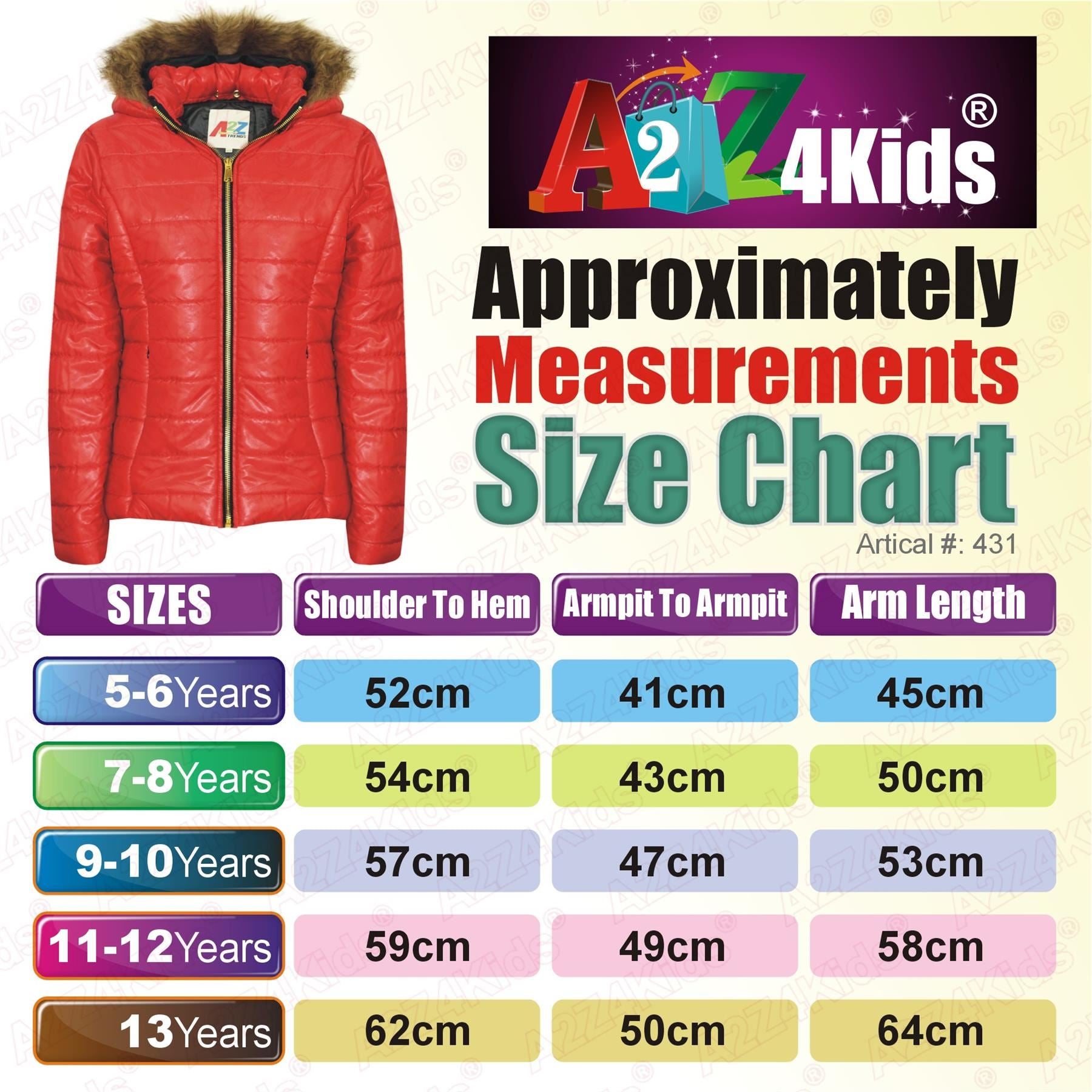 Kids Girls Jackets Red Puffer Padded Quilted Detachable Hood Faux Fur Top Coats