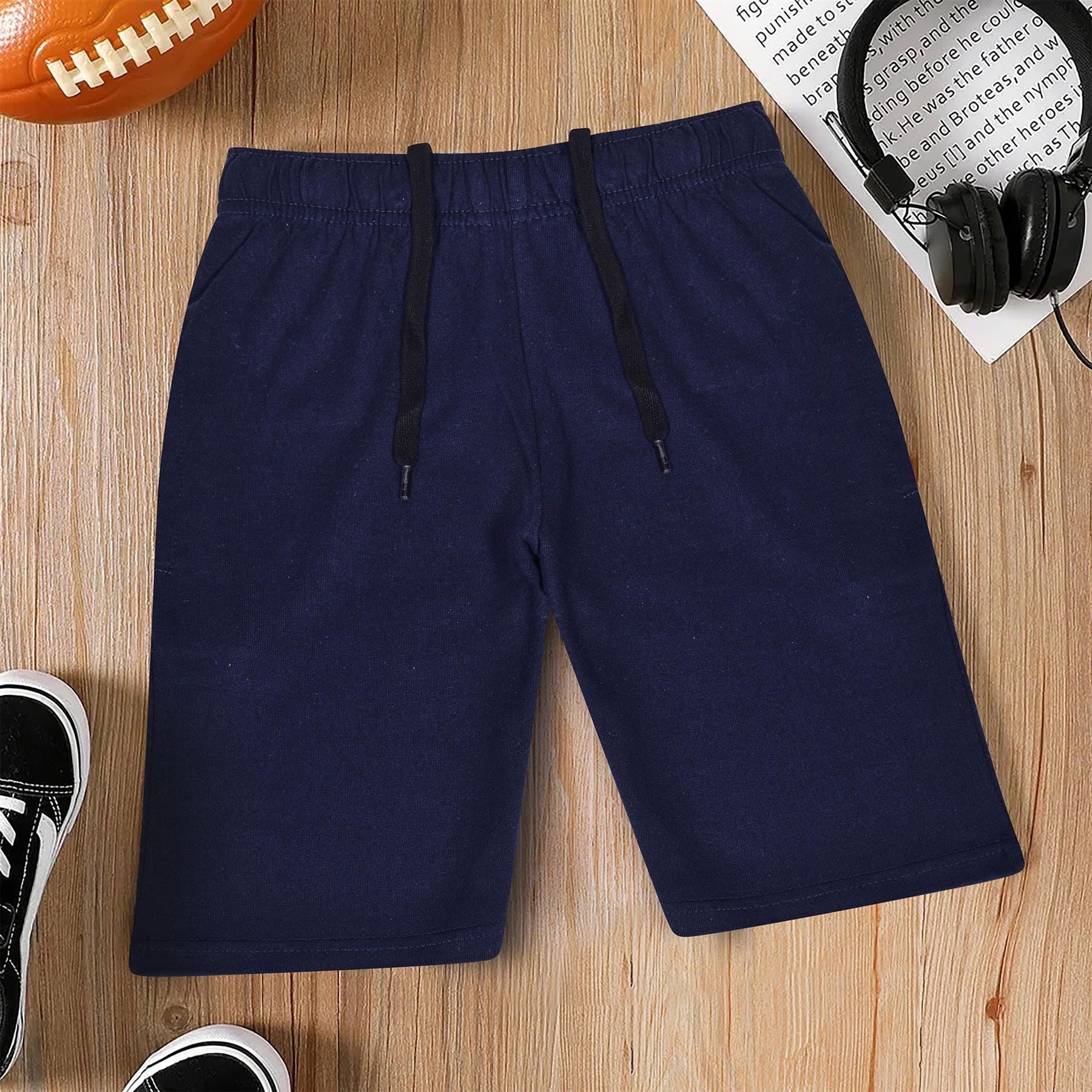 Kids Boys 100% Cotton Shorts Casual Chino Shorts Knee Length Summer Lightweight