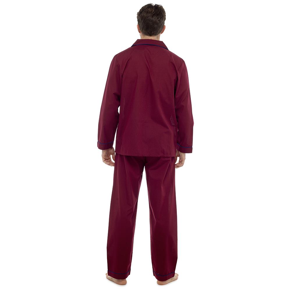 Men's Traditional Pyjama Set Button Through Contrast Sleepwear Loungewear Dress