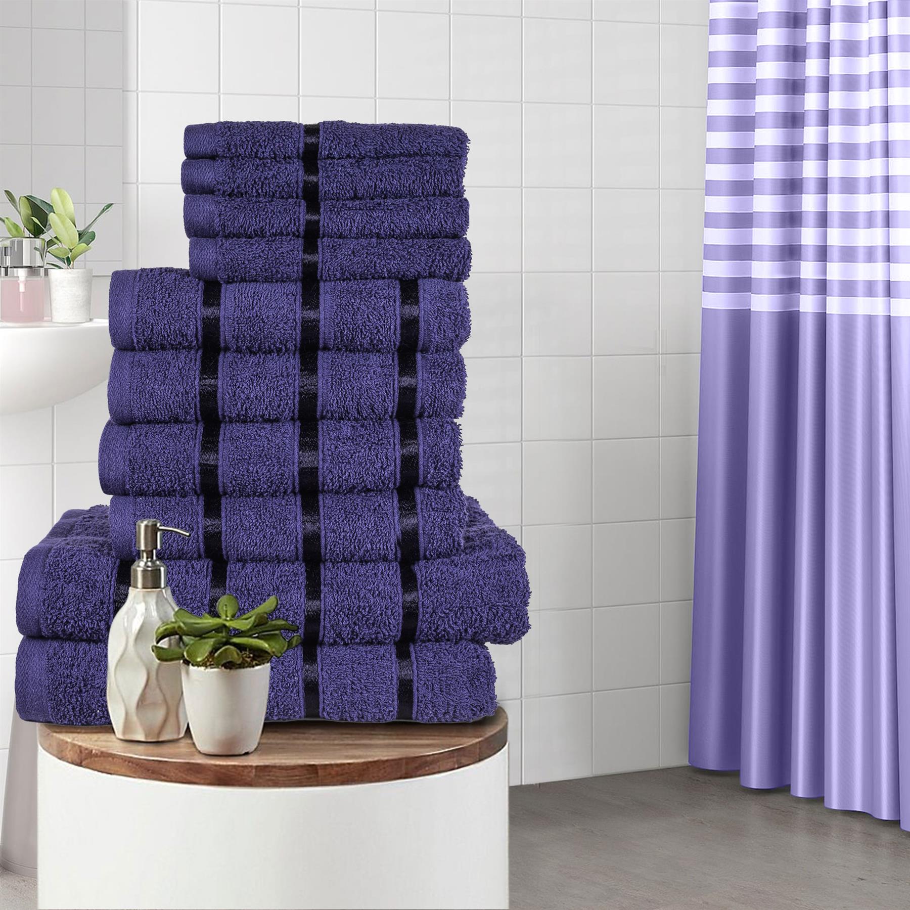 Luxurious 10 Piece Towel Bale Set 100% Cotton Super Soft Absorbent 500 GSM