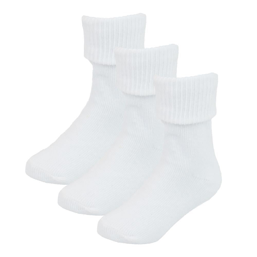 Infant Toddler Baby Boys Girls Plain TOT Socks Pack of 3 Kids Newborn Socks