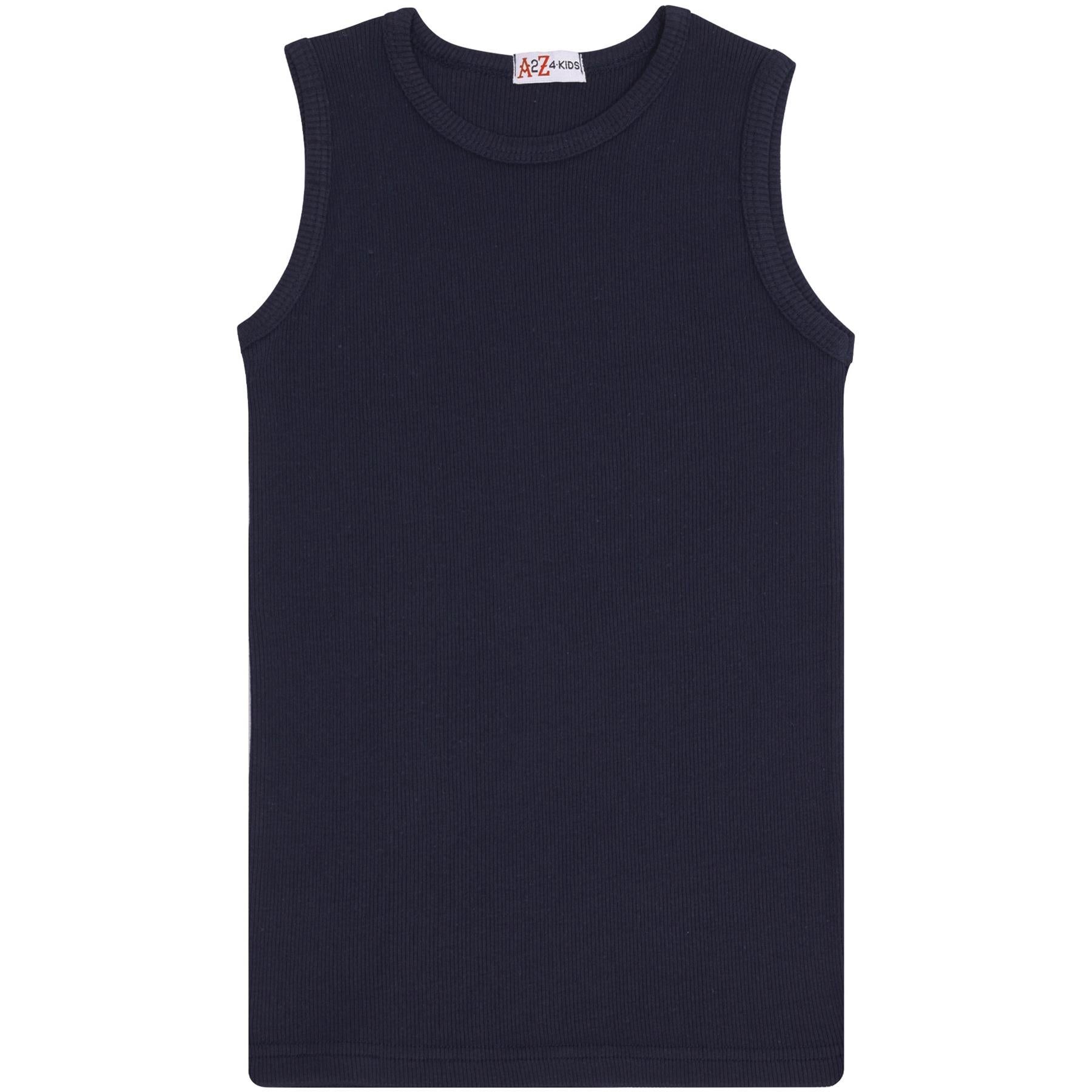 Kids Girls Boys Childrens Vest Top Tank Top Fitted 100% Rich Cotton 2-13 Years