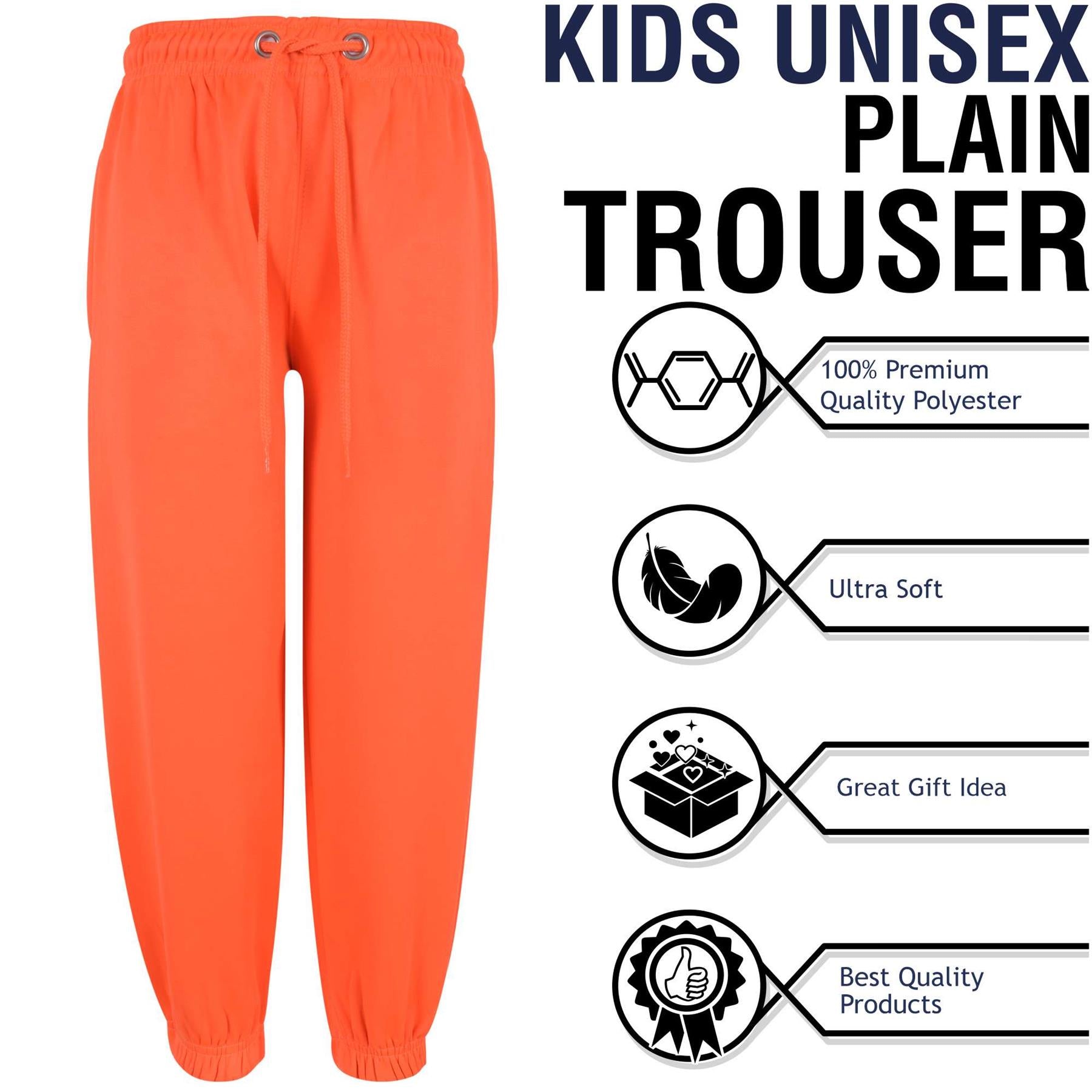 Kids Unisex Fleece Trouser Jogging Bottoms Sweatpants