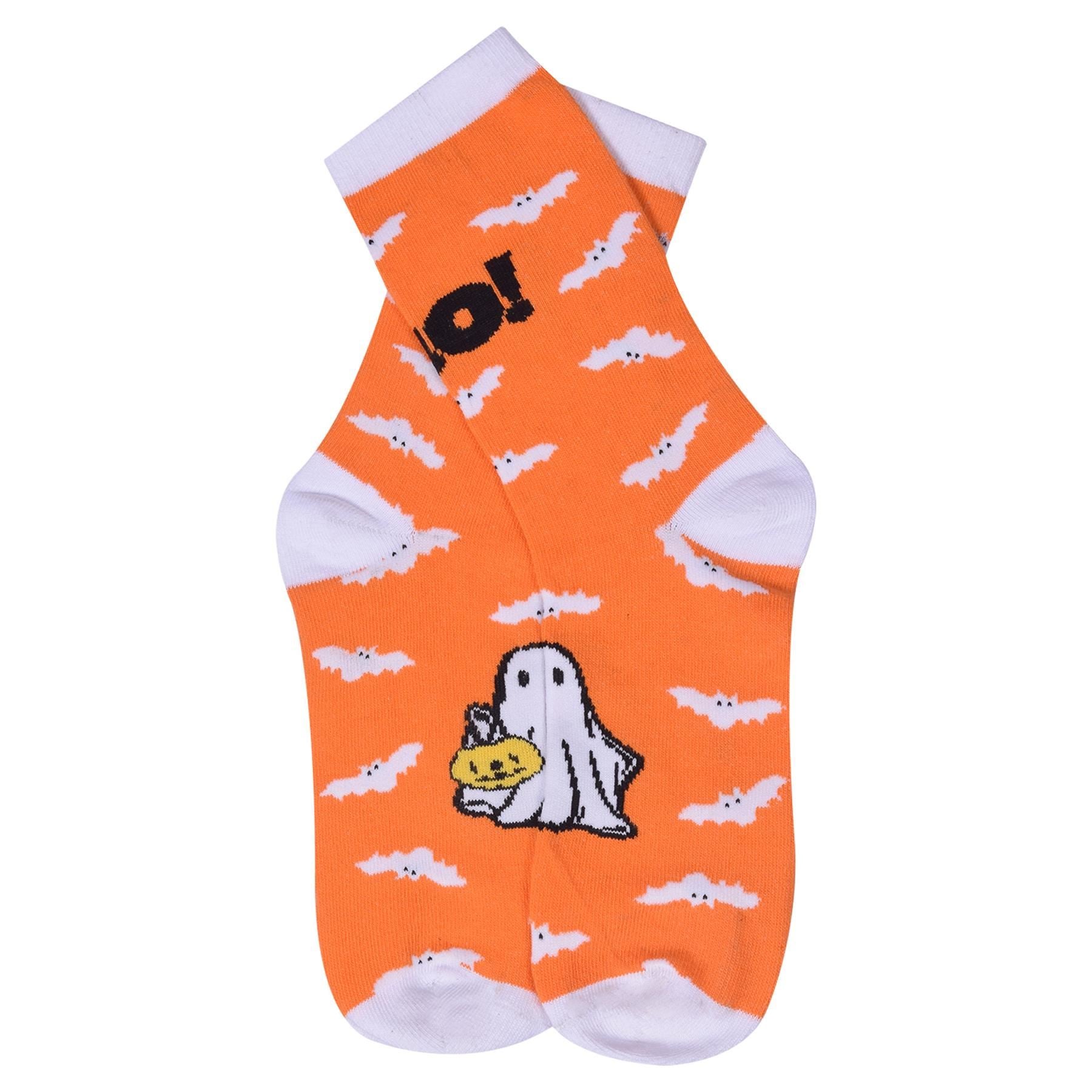 A2Z 4 Kids Girls Boys Novelty Halloween Skeleton Boo Spider Web Warm Crew Socks