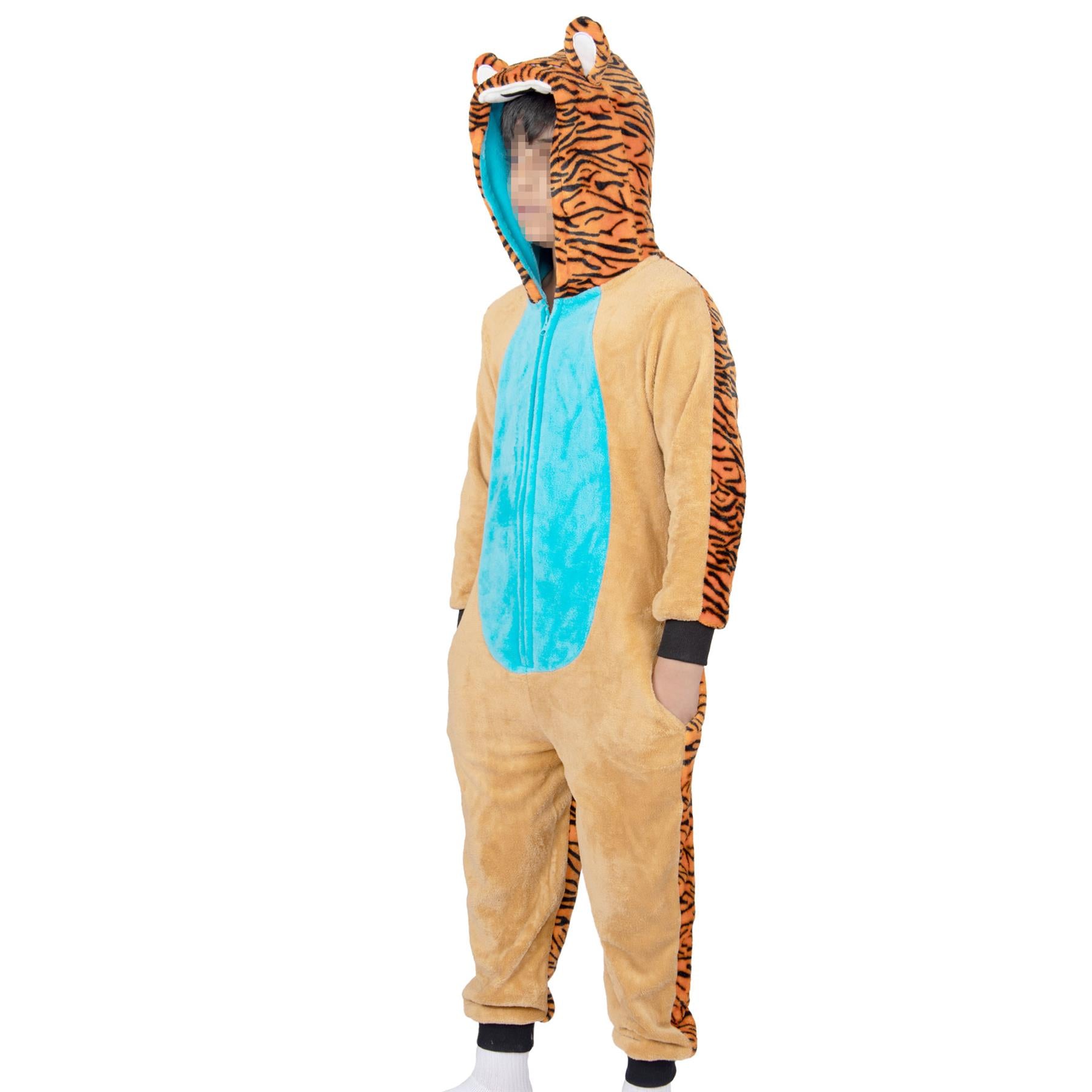 A2Z 4 Kids Unisex 2-Tone Tiger A2Z Onesie One Piece Tiger Cosplay Jumpsuit