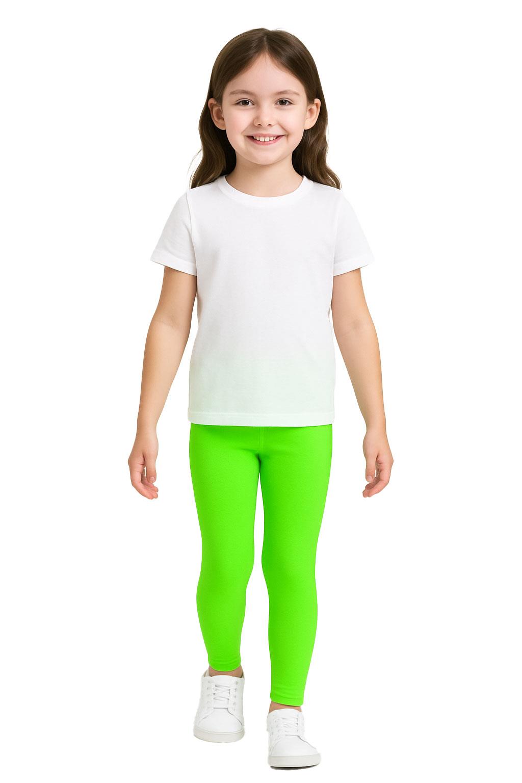 Gilrs Legging Kids Plain Color School Fashion Dance Leggings New Age 5-13 Years
