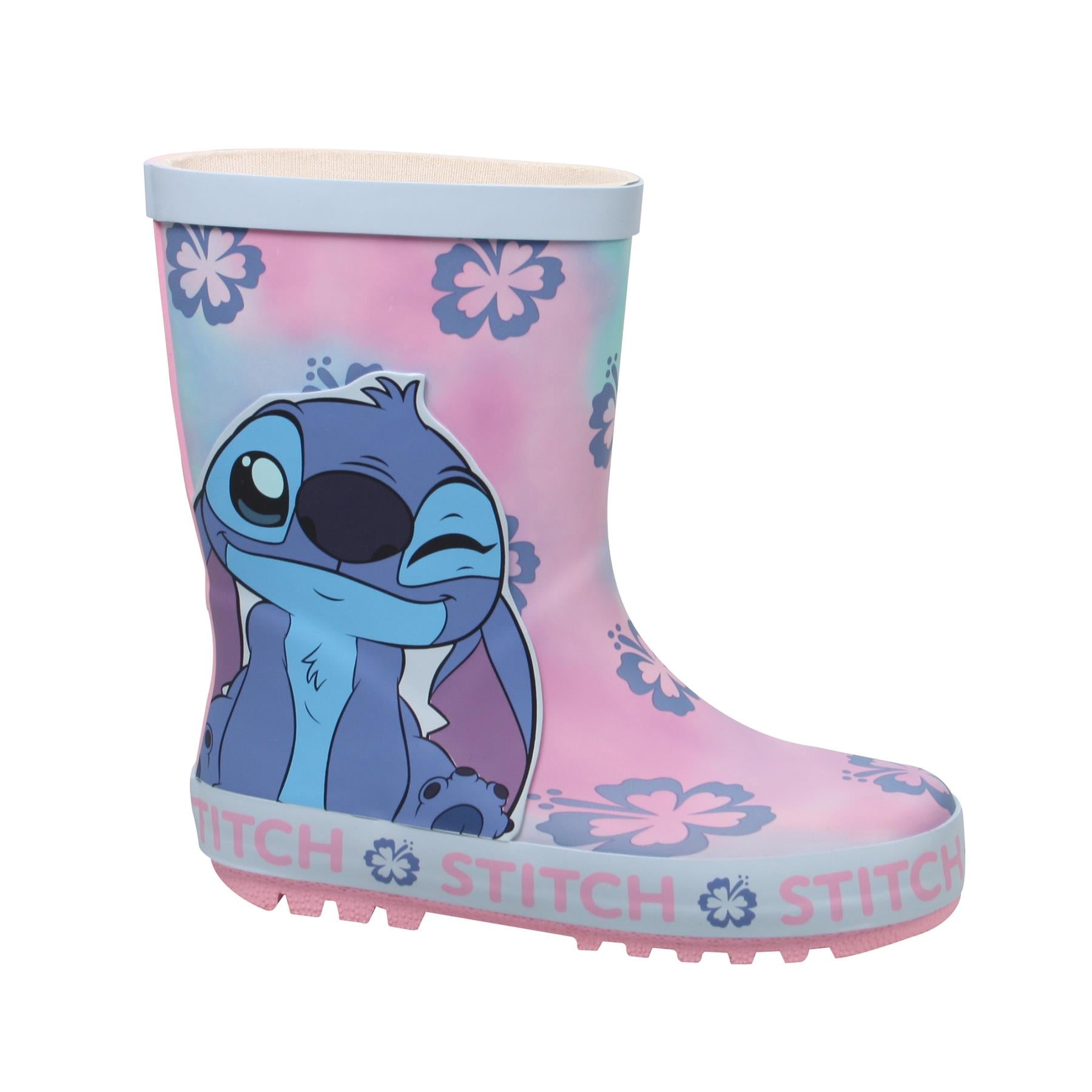 Disney Stitch Kids Wellies Childrens Rubber Wellington Boots Girls Snow Welly