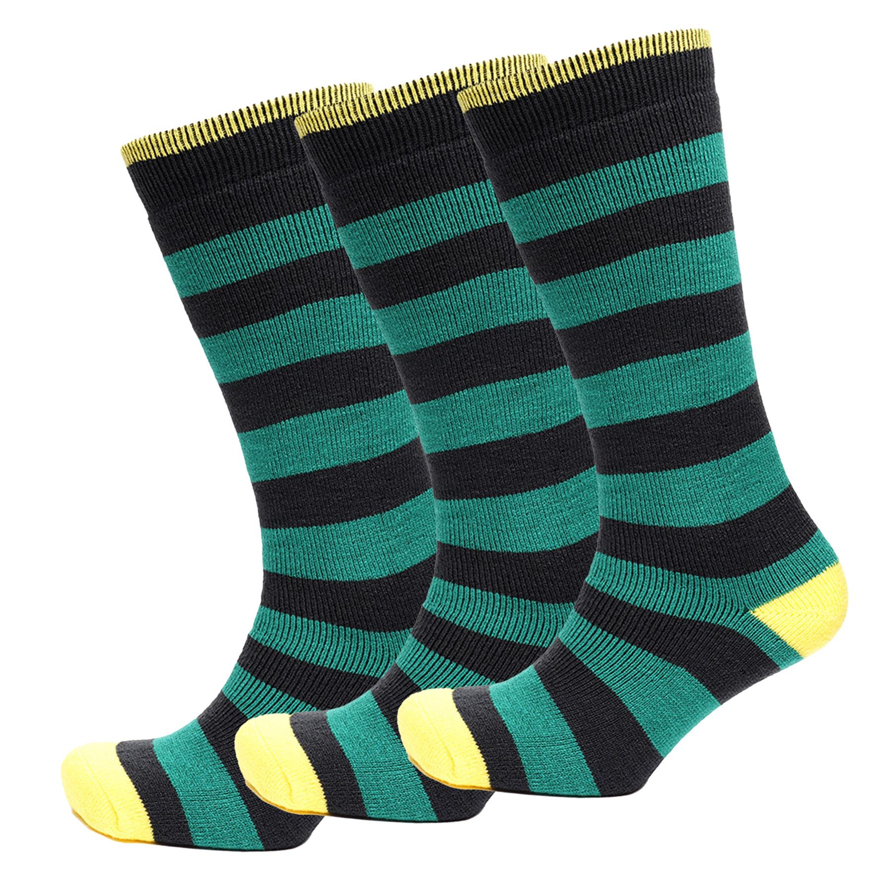 A2Z Mens Knee High Welly Wellington Pack Of 3 Boots Comfortable Cosy Warm Socks