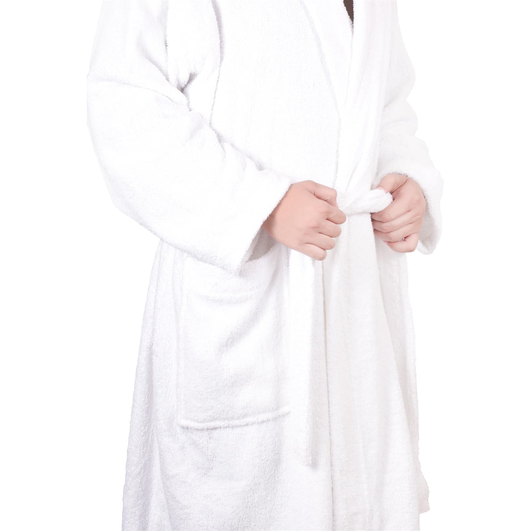 A2Z Ladies Luxurious 100% Cotton Towelling Bathrobe Hooded Towel Robe For Womens