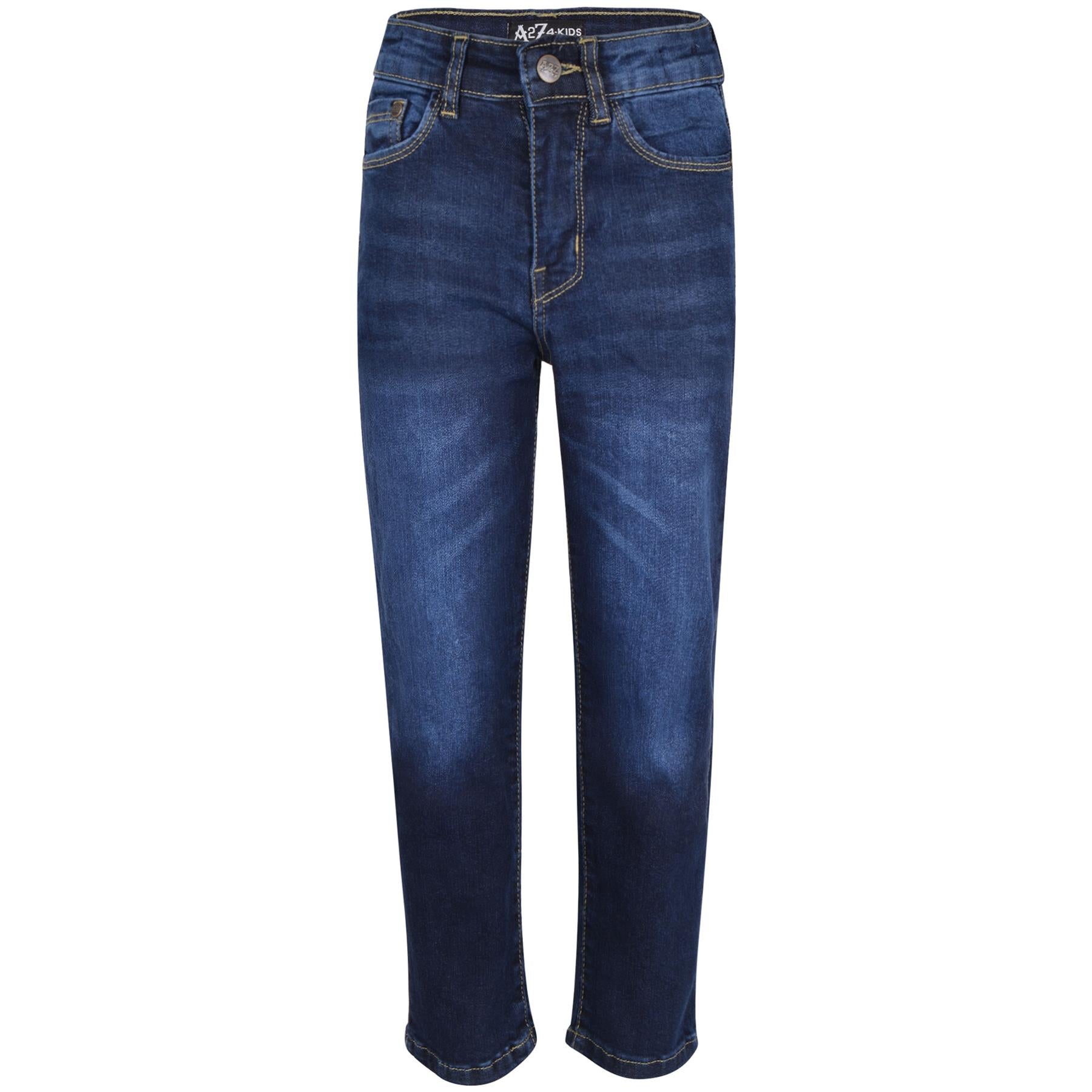 Kids Boys Relaxed Straight Fit Boot Cut Jeans