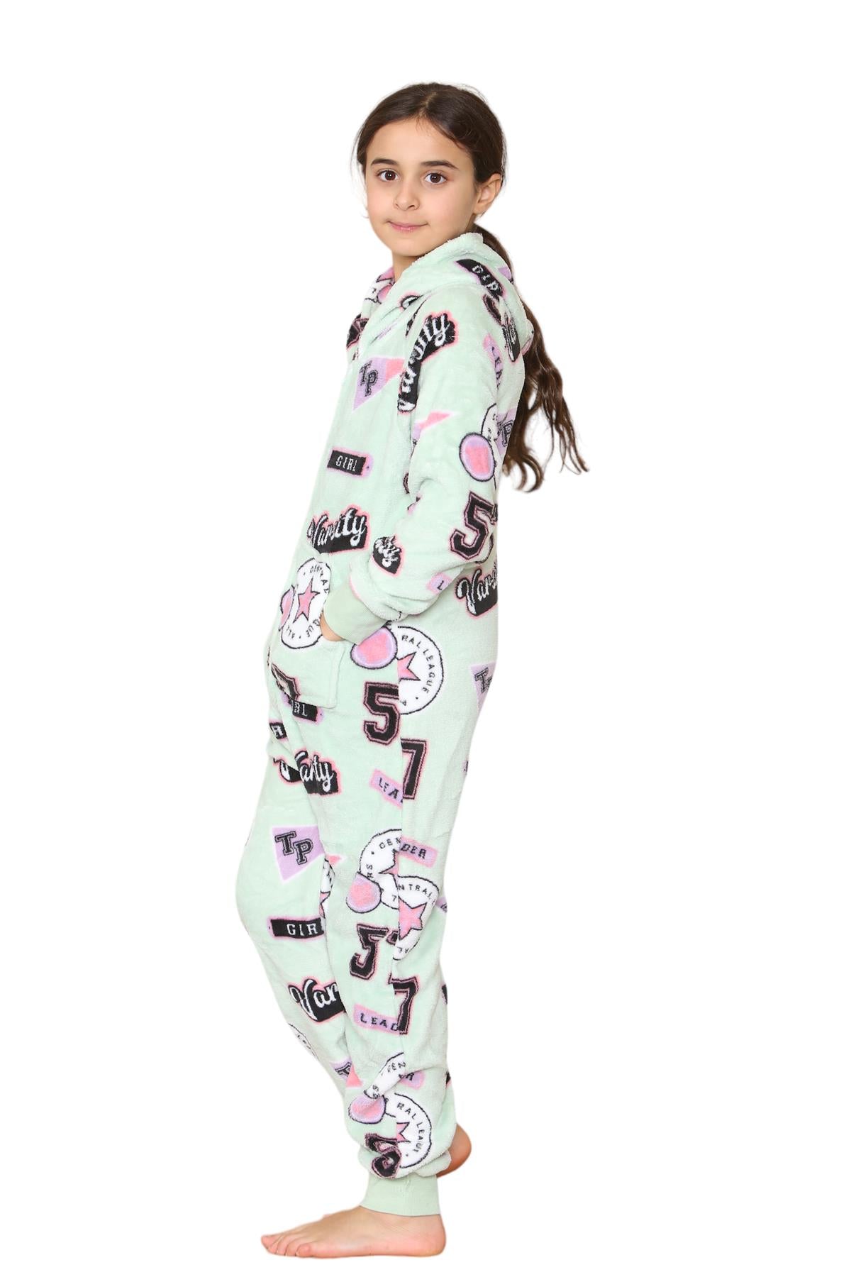 A2Z Kids Varsity Print Onesie Pyjama Sets for Boys and Girls Childrens Jumpsuit