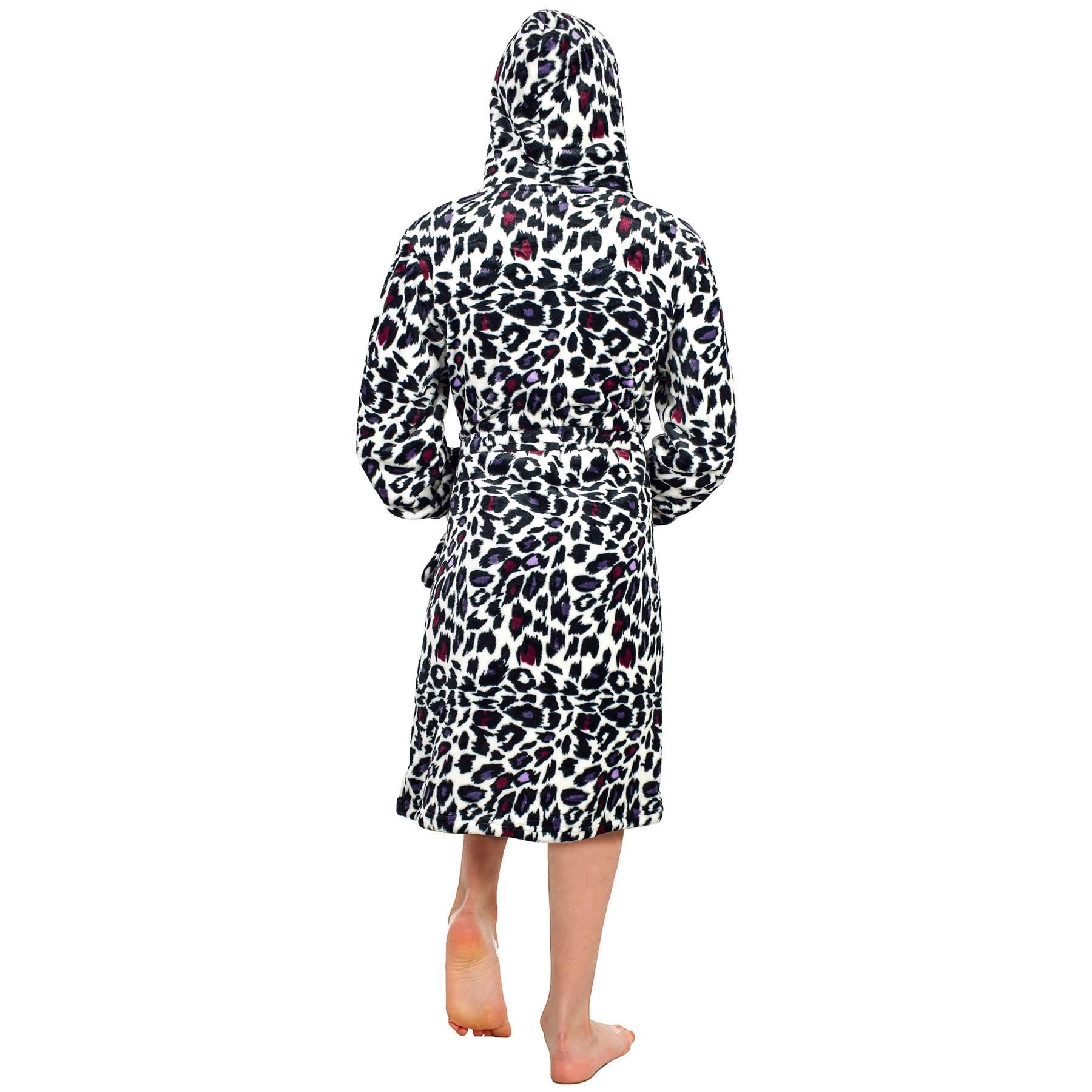 A2Z 4 Kids Soft Leopard Print Bathrobe Dressing Gown