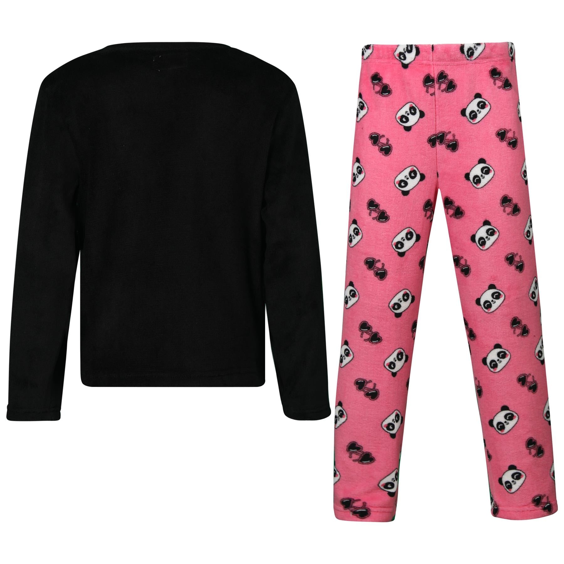 A2Z 4 Kids Girls Pyjamas 2 Piece Soft Fluffy Loungewear Panda Cosy Pyjama Set