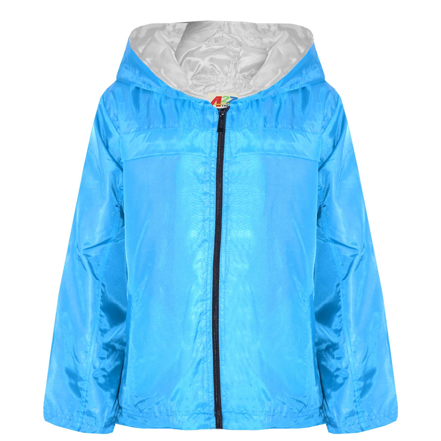 Girls Boys Raincoats Jackets Kids Waterproof Hooded Cagoule Age 5-13 Years