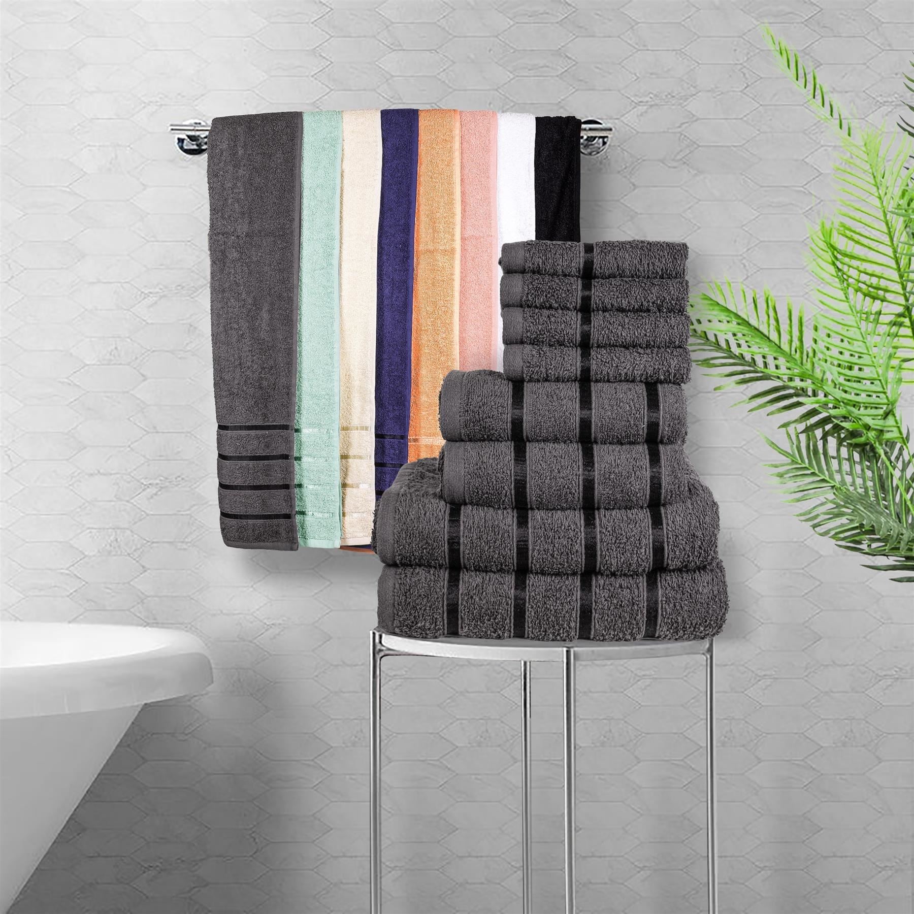 A2Z Luxurious 8 Piece Towel Bale Set  Bath Towels Soft and Absorbent Hand Towel