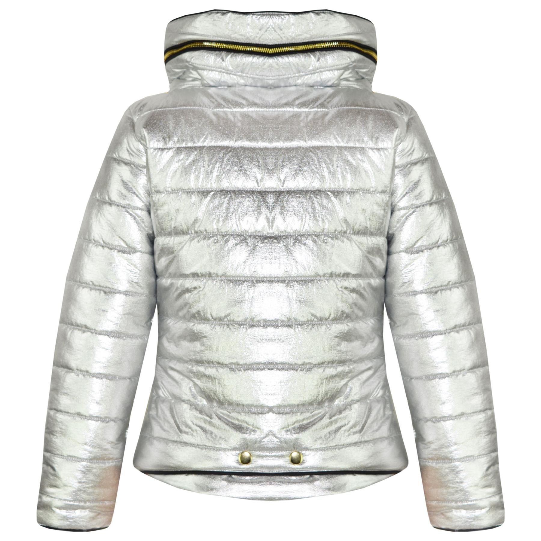 Girls Jacket Kids Padded Puffer Bubble Fur Collar Quilted Warm Thick Coats 3-13 Y