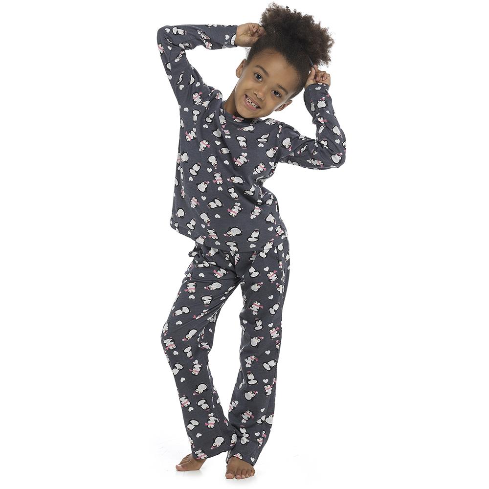 Kids Girls Soft Cotton Twosie Pyjamas With Scrunchie Comfortable Loungewear PJS