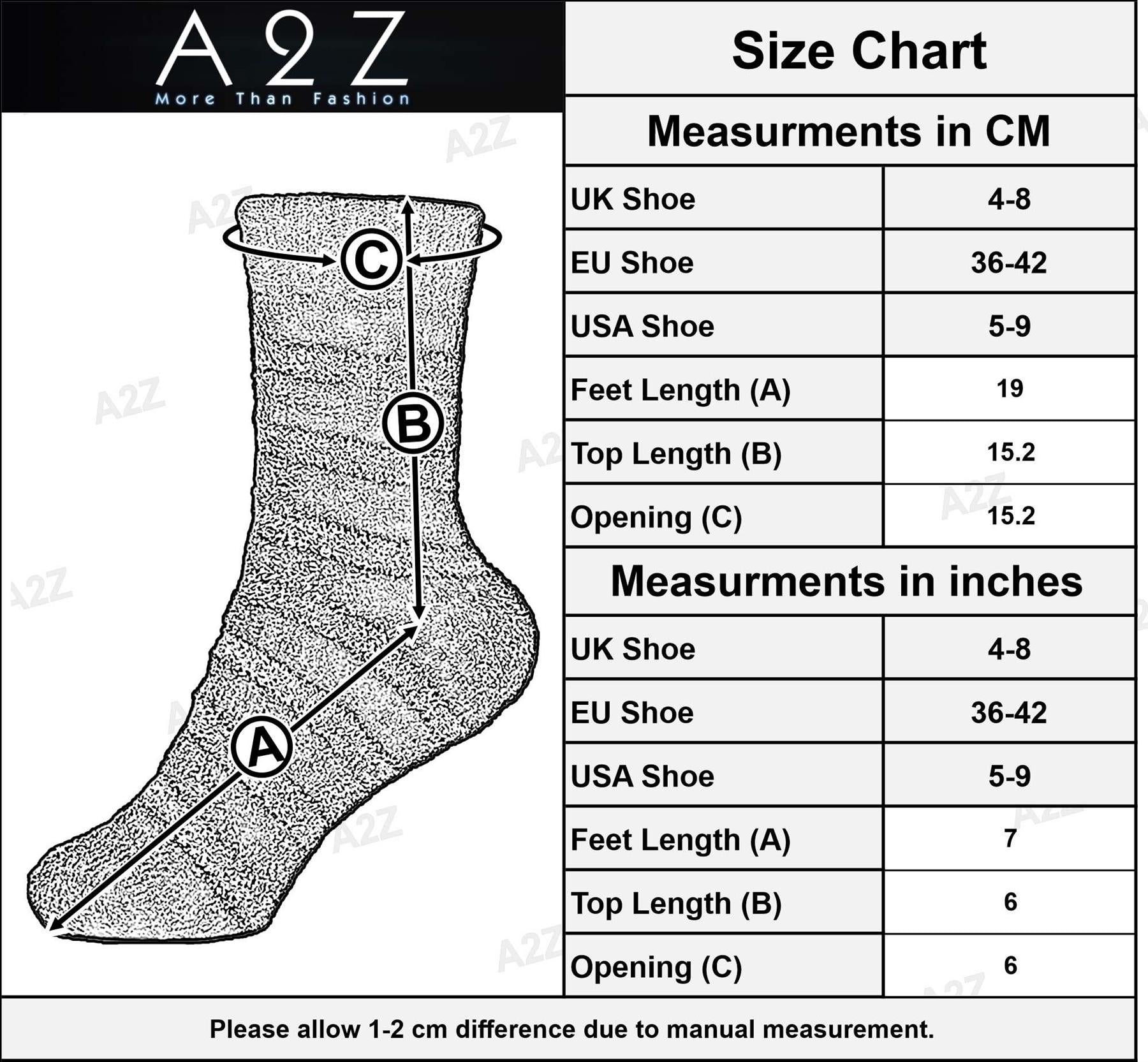 A2Z Ladies Socks 2 Pack Chenille Striped Velvet Socks Winter Warm Cozy Socks