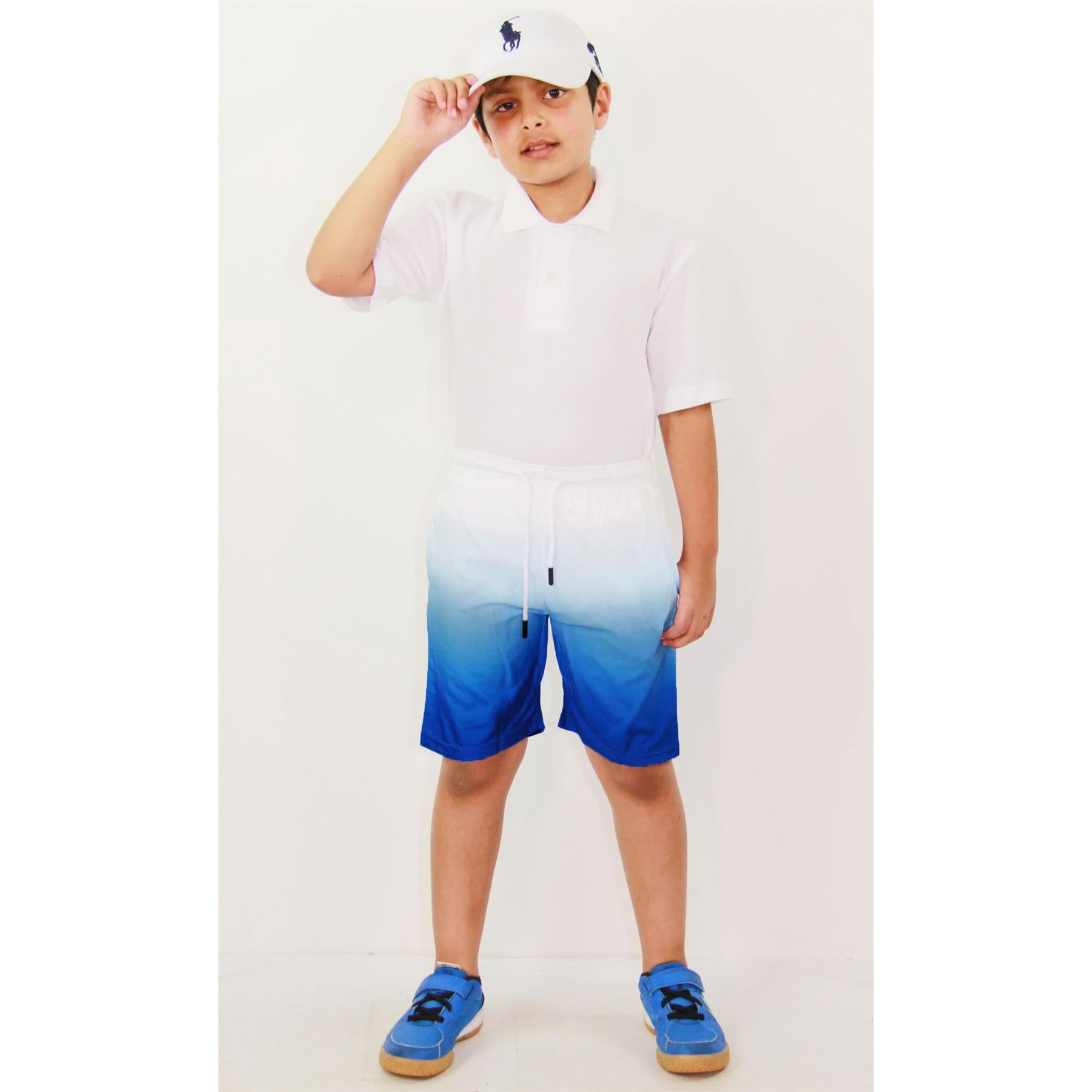 Kids Boys Gradient Colour Shorts Two Tone Fade New Summer Fashion Age 5-13 Years