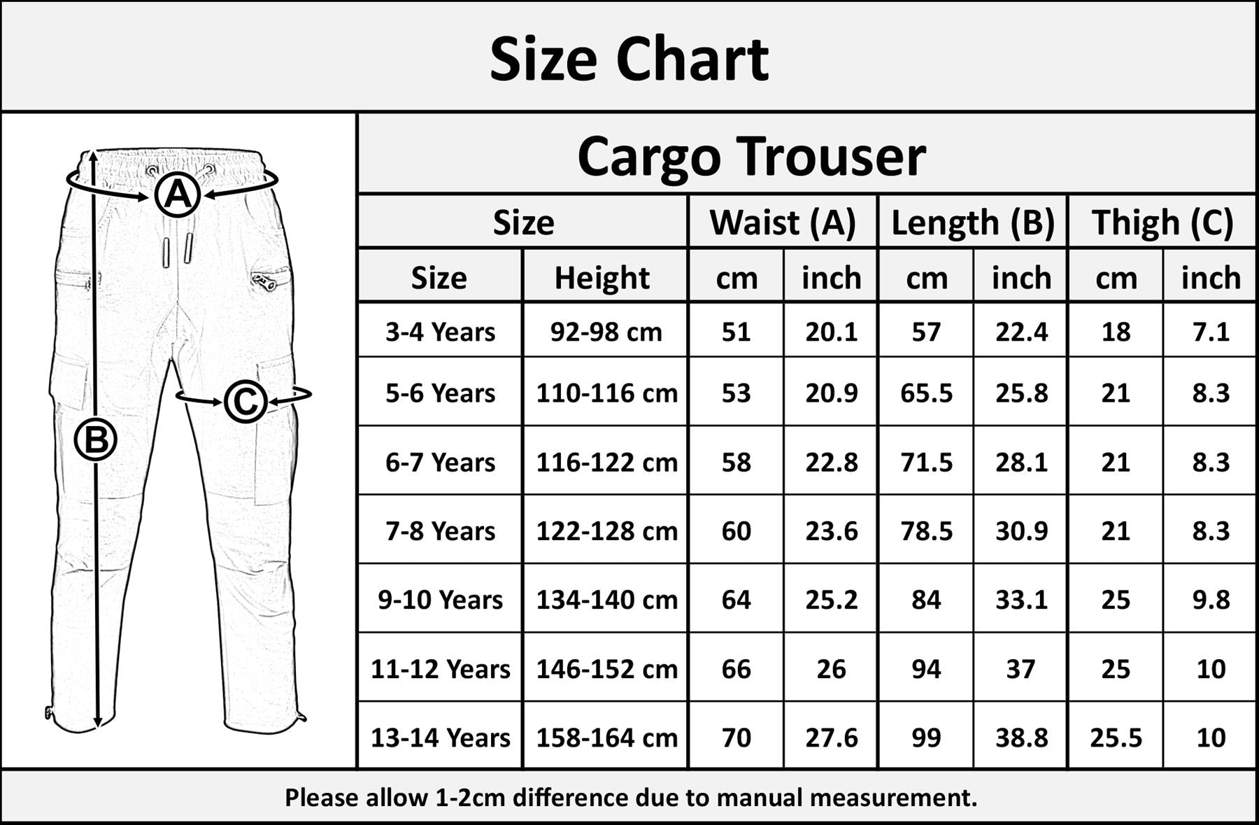 A2Z 4 Kids Boys Active Cargo Trousers Drawstring Casual Trouser Lightweight Pant