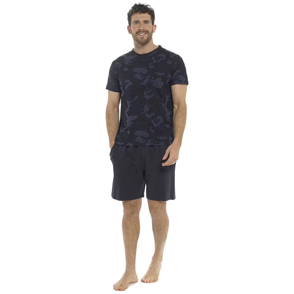 A2Z Mens Pyjama Camouflage Top Shorts Pyjama Set Stylish Nightwear 2 Piece Set